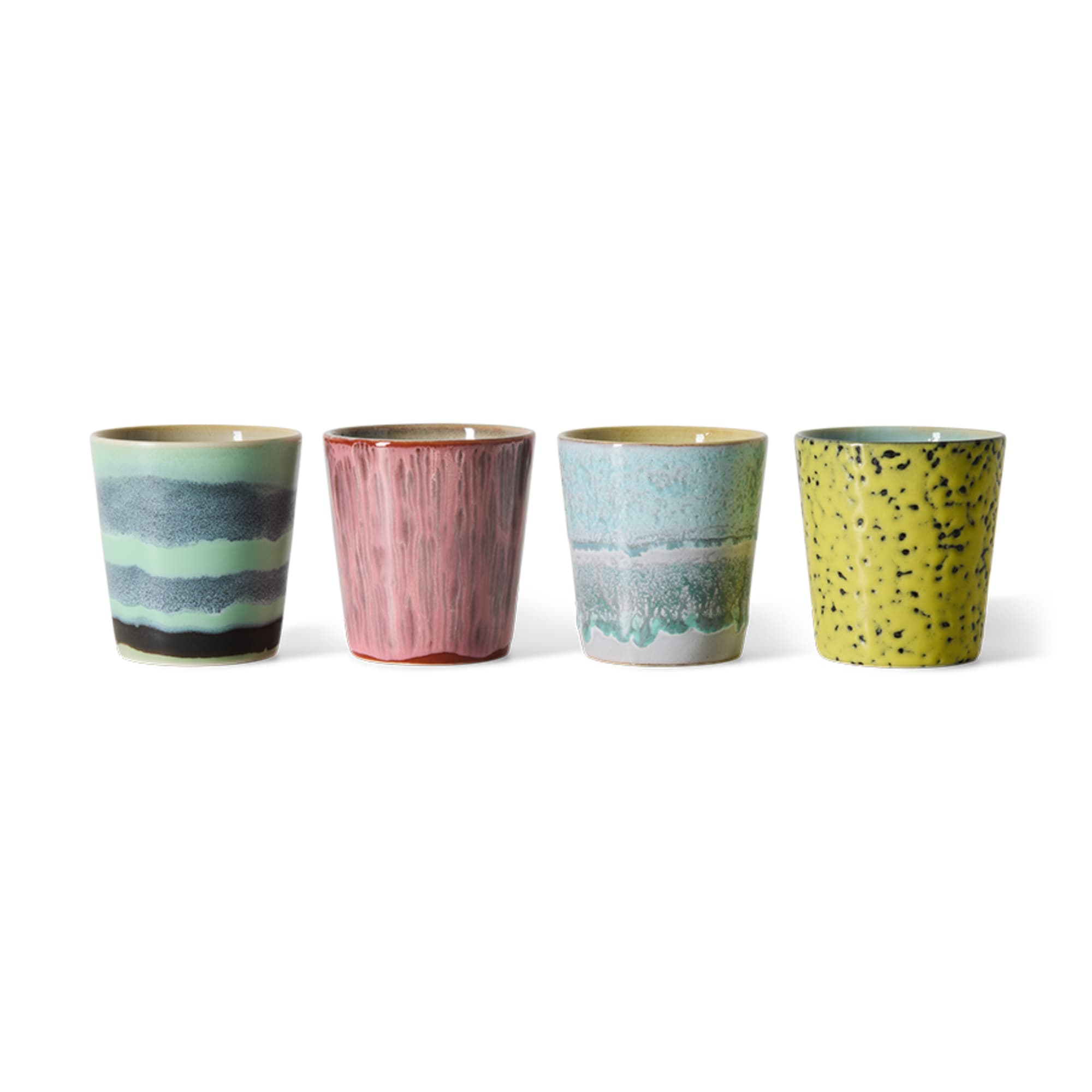 4 stk Kaffekopper Artistic | 70s Ceramics