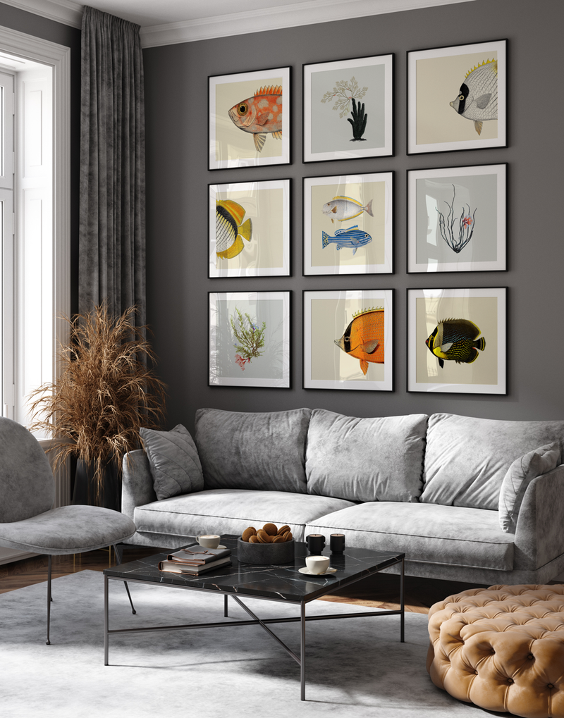 Bilde Half Fish White Yellow Right