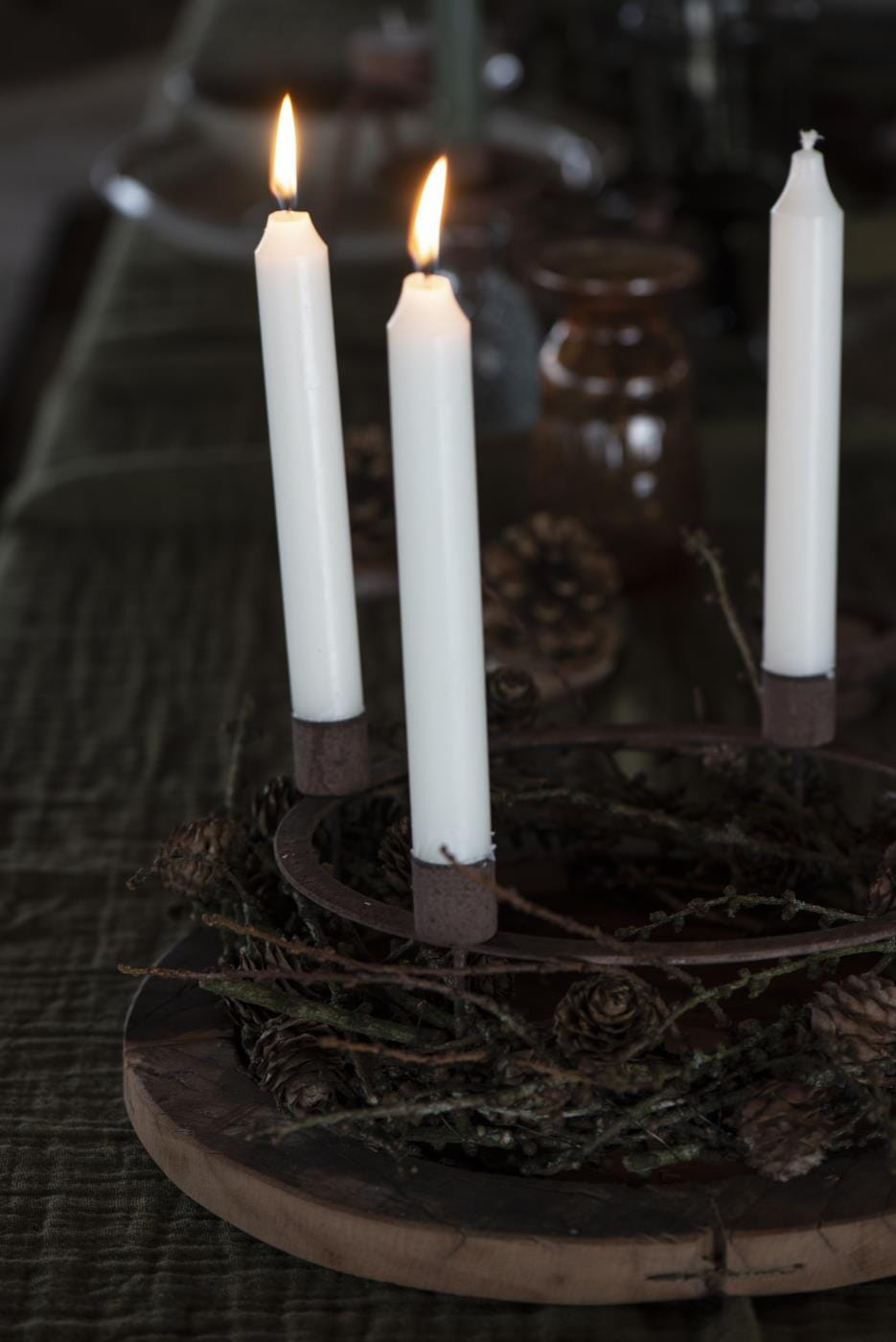 Adventsstake m/lysspyd RUSTY