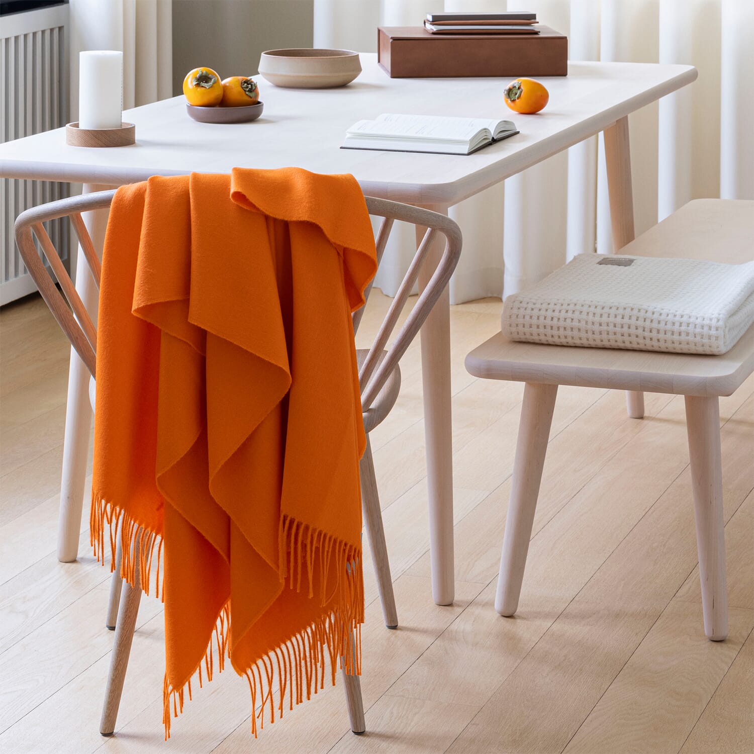 Alpakkapledd  Luxury Orange - Bilde 2