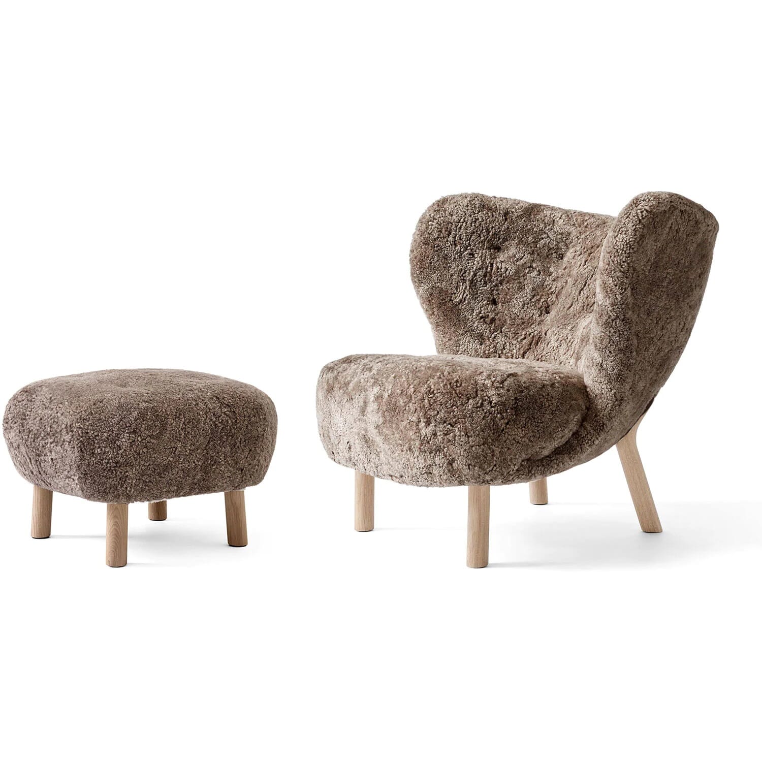 Lille Petra Lenestol m/ Puff Sahara m/Eik - Hovedbilde