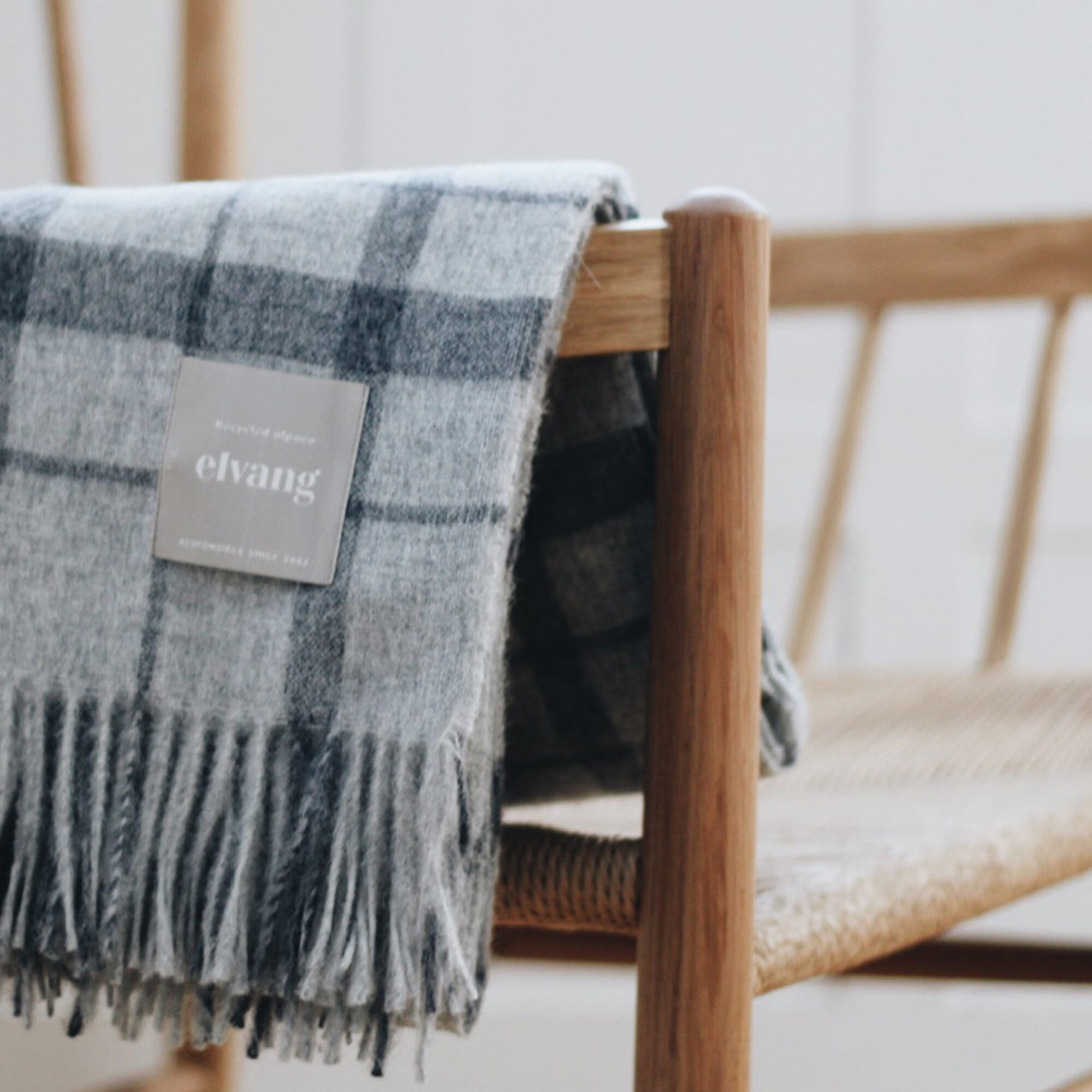 Alpakkapledd Tweed Grey - Bilde 2
