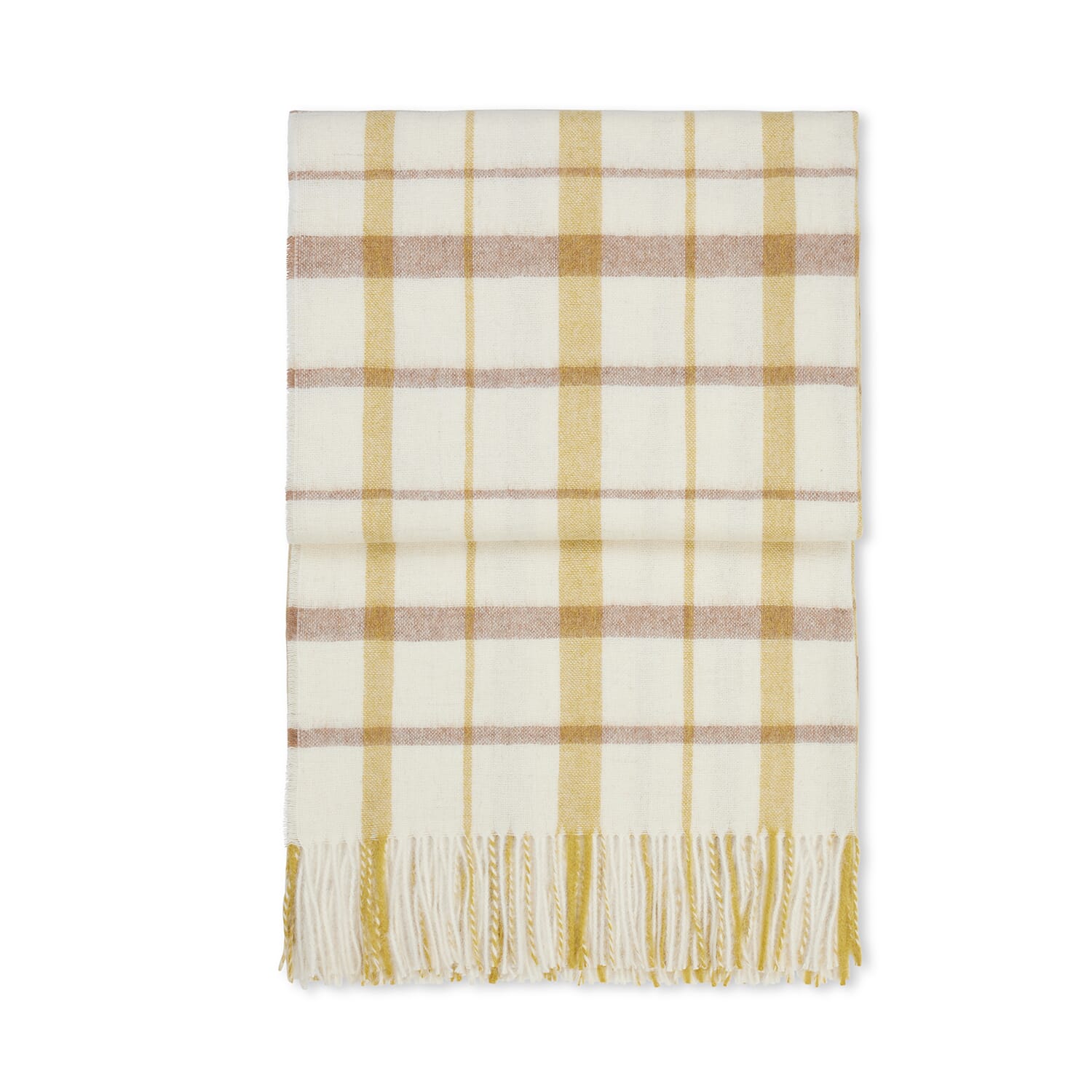 Alpakkapledd Tweed Light Yellow - Hovedbilde