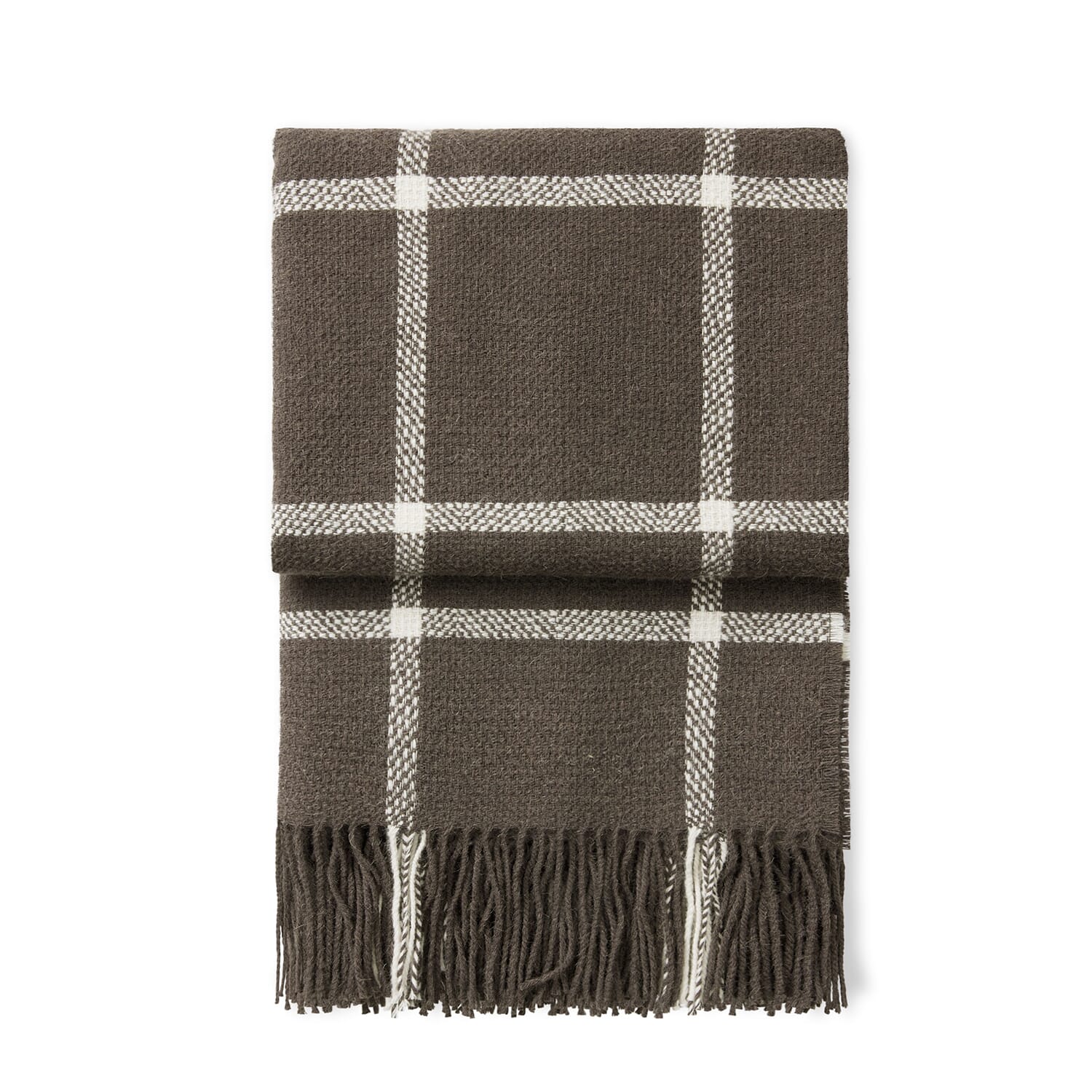 Alpakkapledd Tartan Brown - Hovedbilde