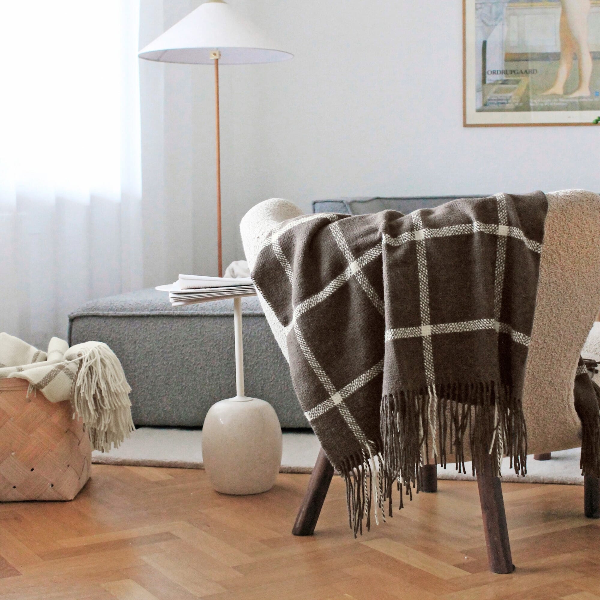 Alpakkapledd Tartan Brown - Bilde 2