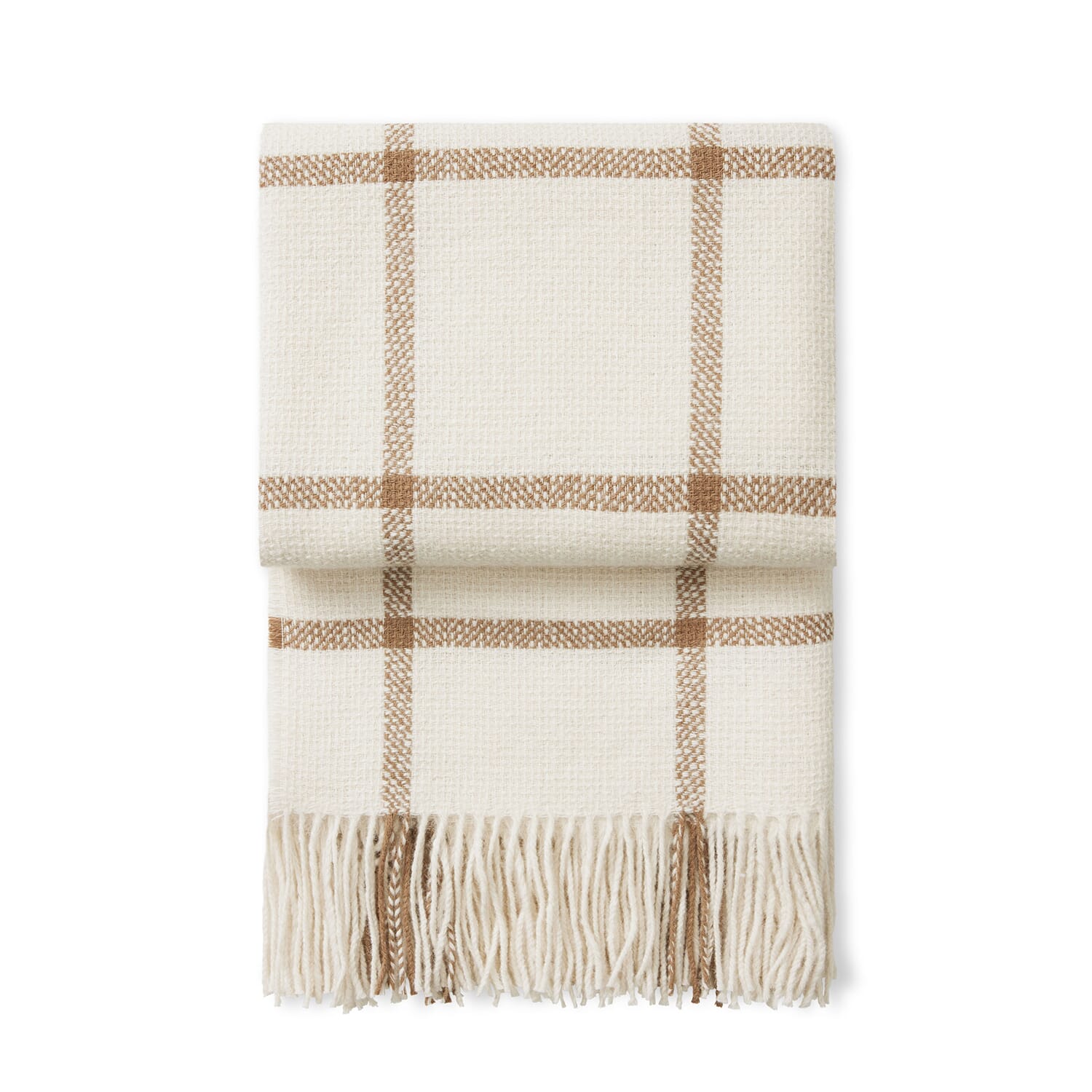 Alpakkapledd Tartan Ivory - Hovedbilde