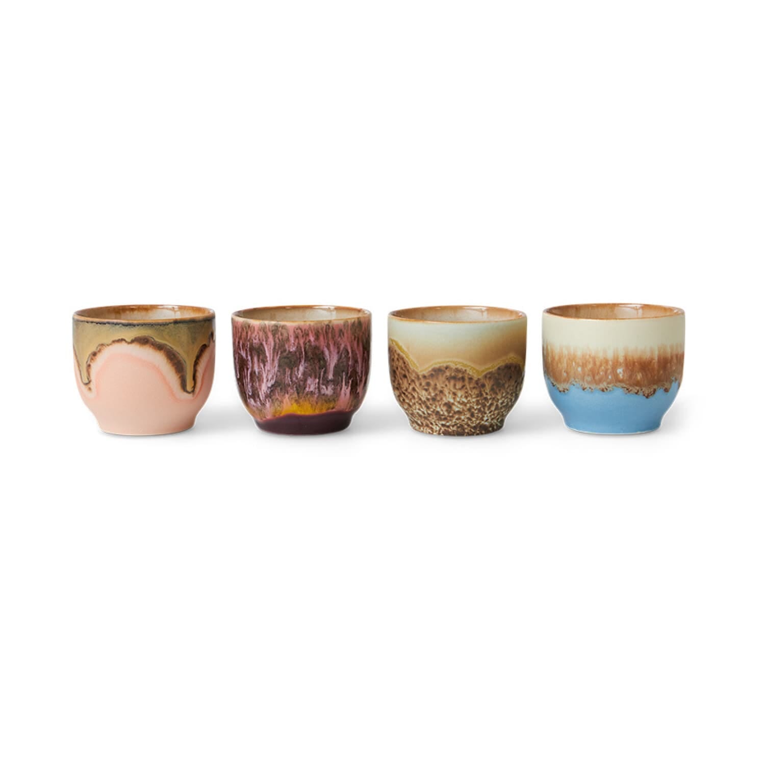 70s ceramics: café cups lagoon (set of 4) - Bilde 2