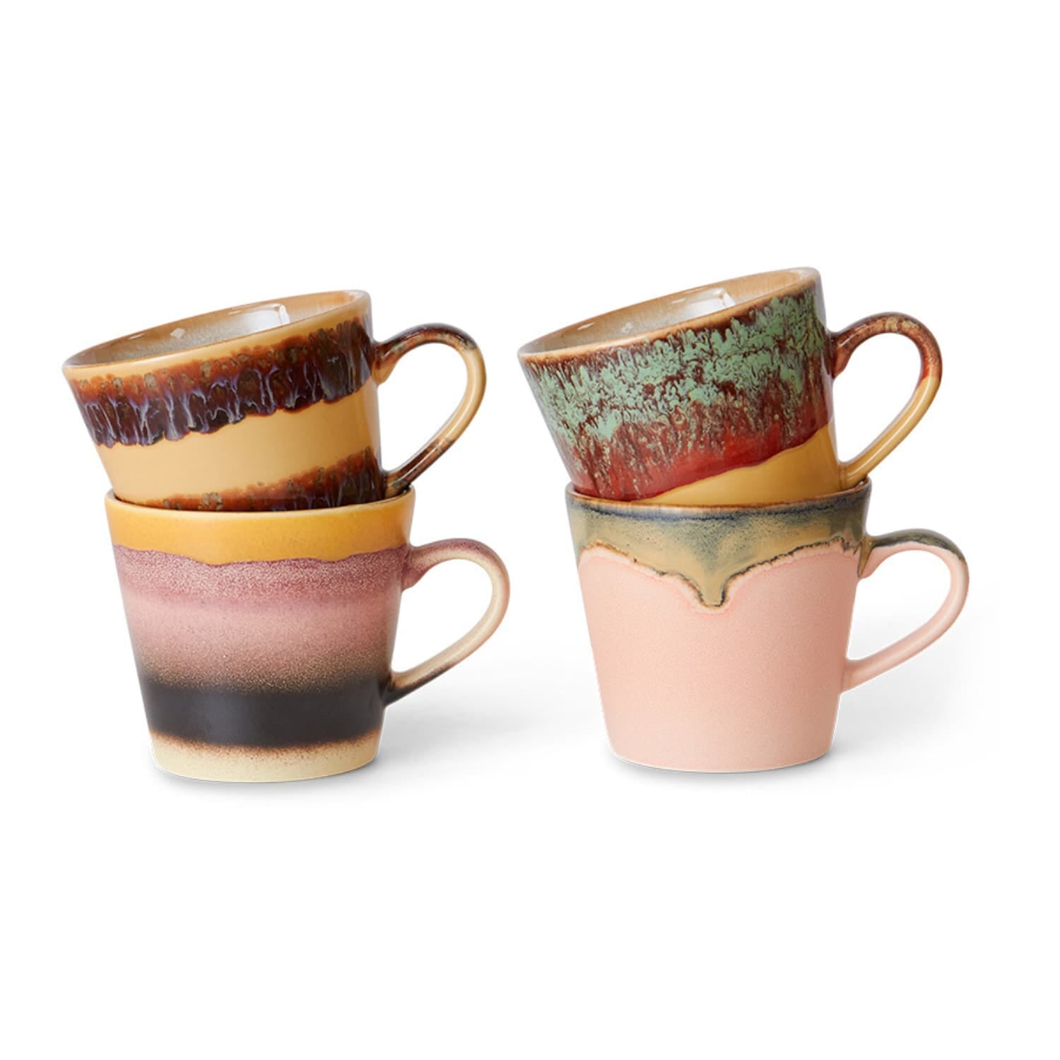 70s ceramics: cappuccino mugs vista (set of 4) - Hovedbilde