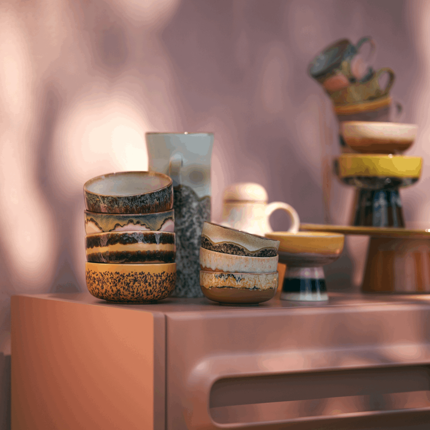 70s ceramics: dessert bowls harbour (set of 4) - Bilde 4