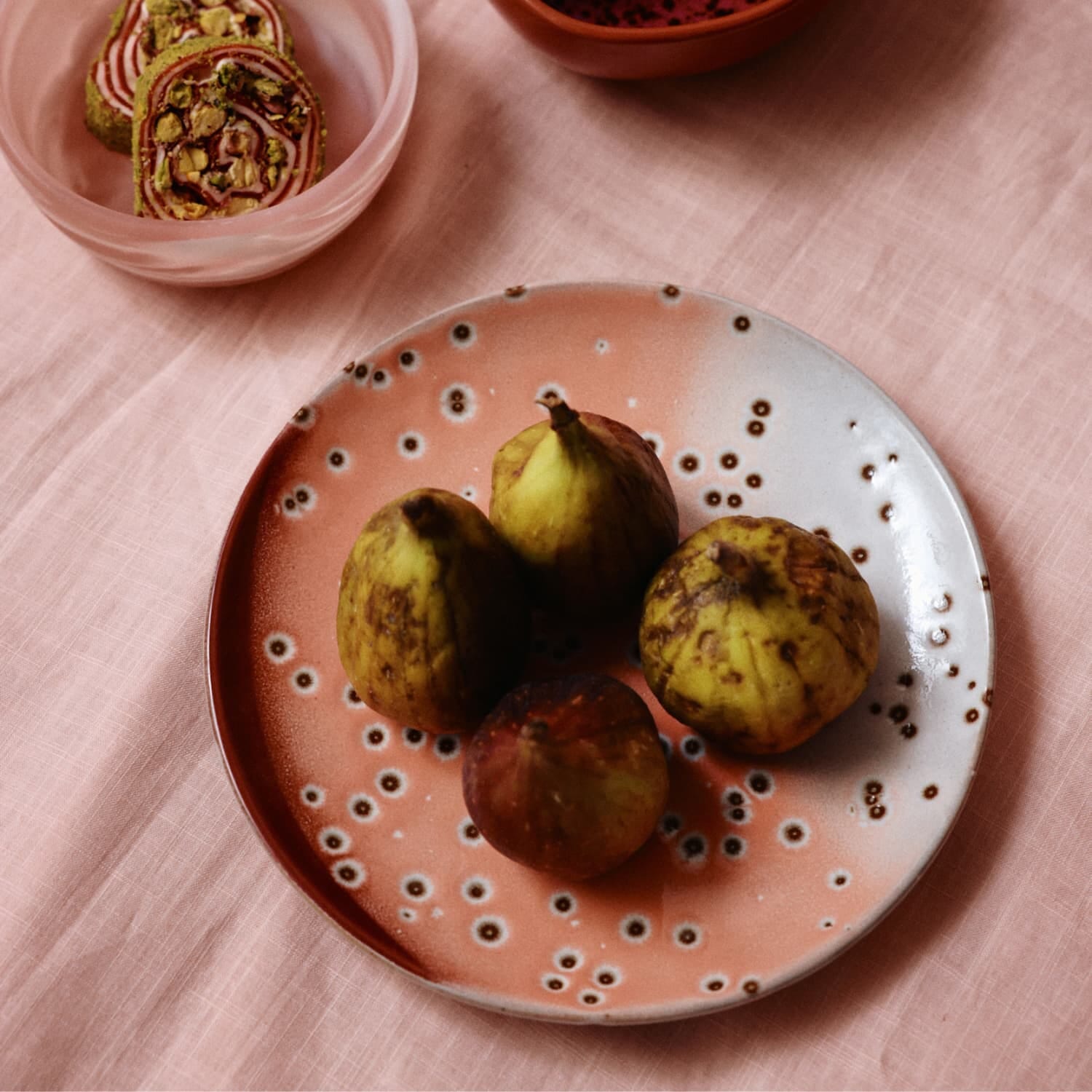 70s ceramics: dessert plates lychee (set of 2) - Bilde 2
