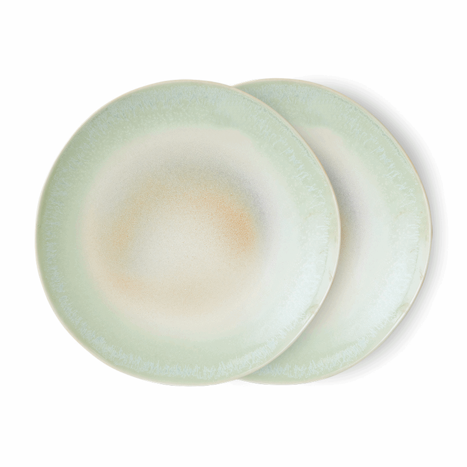 70s ceramics: dinner plates palms (set of 2) - Hovedbilde