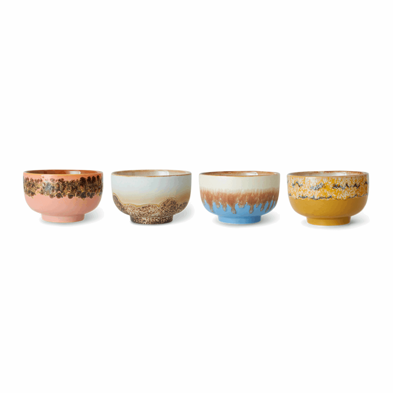 70s ceramics: noodle bowls seabreeze (set of 4) - Bilde 2