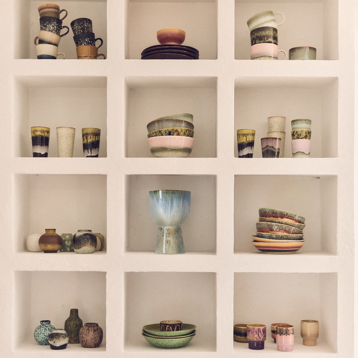 70s ceramics: small vases, canyon (set of 4) - Bilde 6