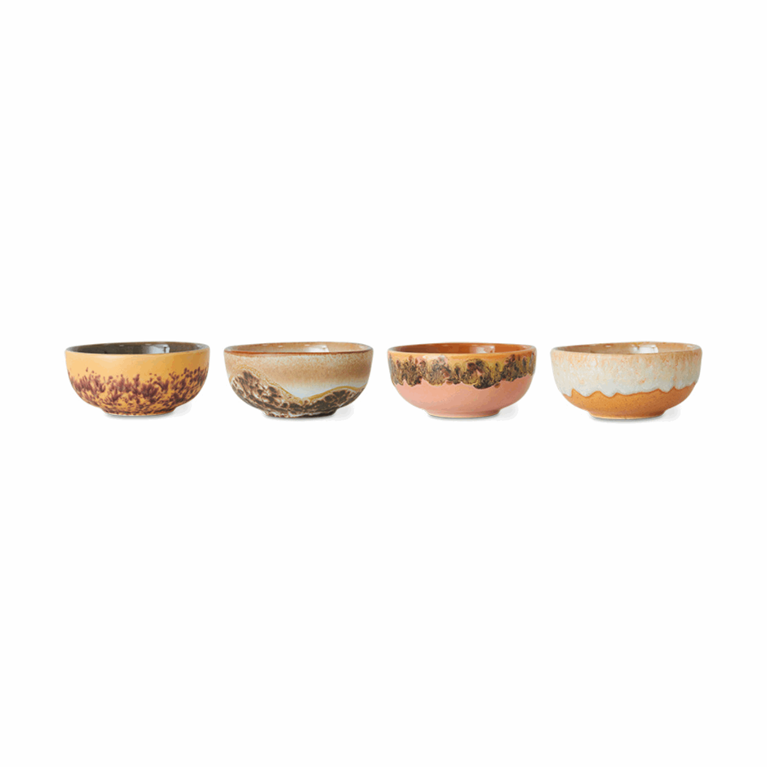 70s ceramics: XS bowls marine (set of 4) - Bilde 3