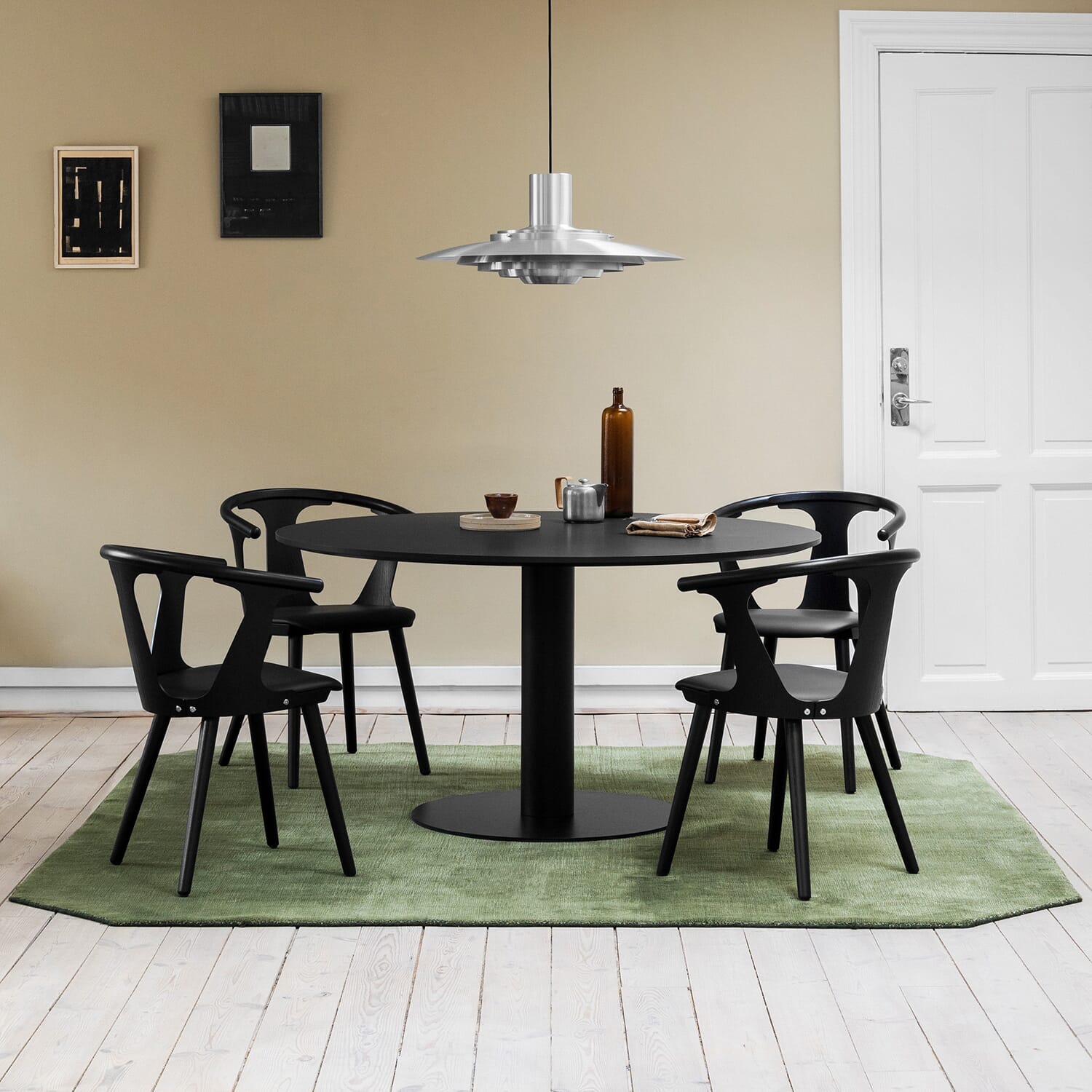 2 stk | In Between Stol SK2 Svart Eik/Svart Skinn - Bilde 2
