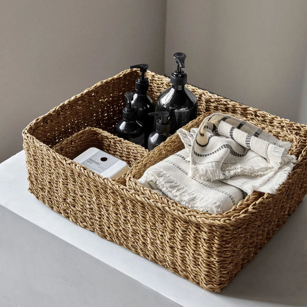 Oppbevaringskurv Square Natur