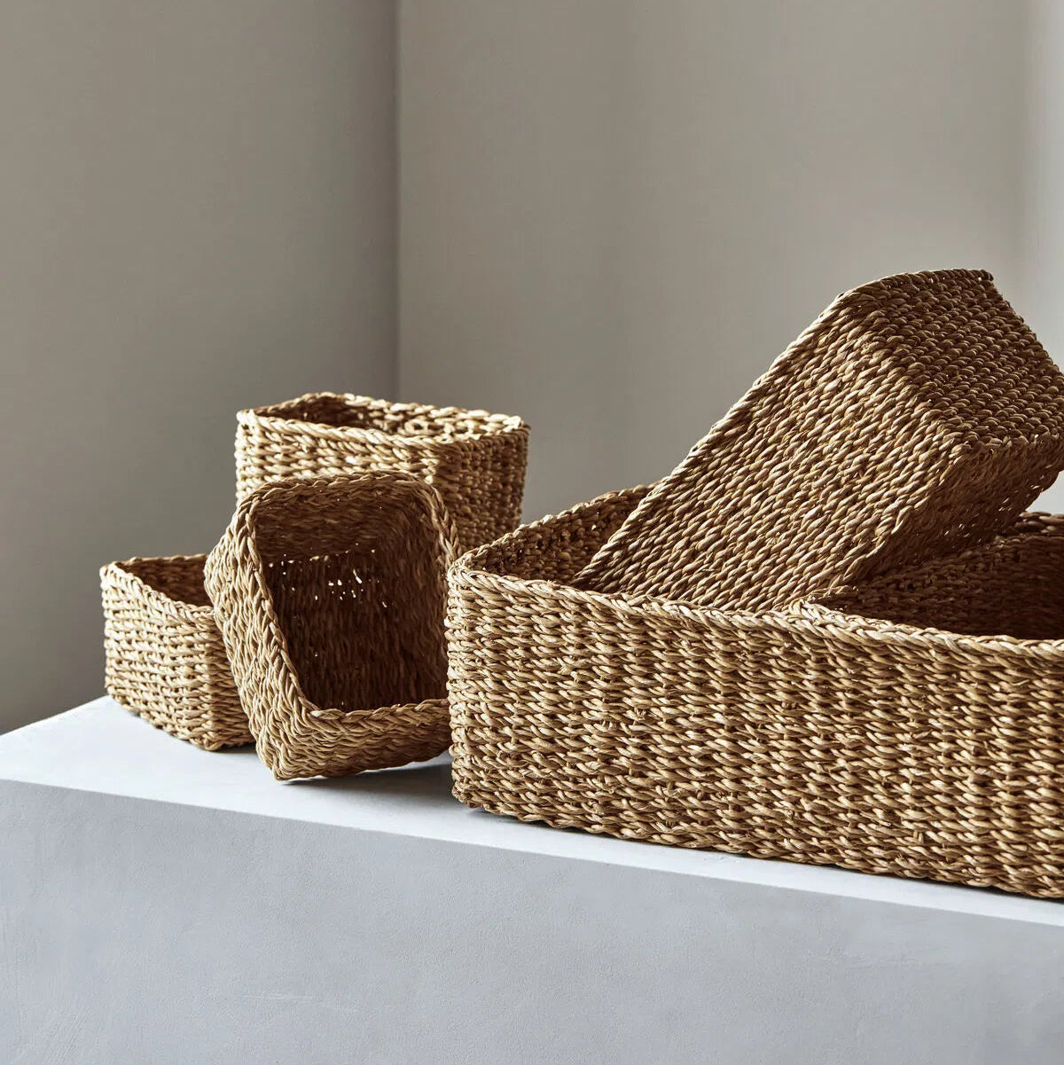 Oppbevaringskurv Square Natur