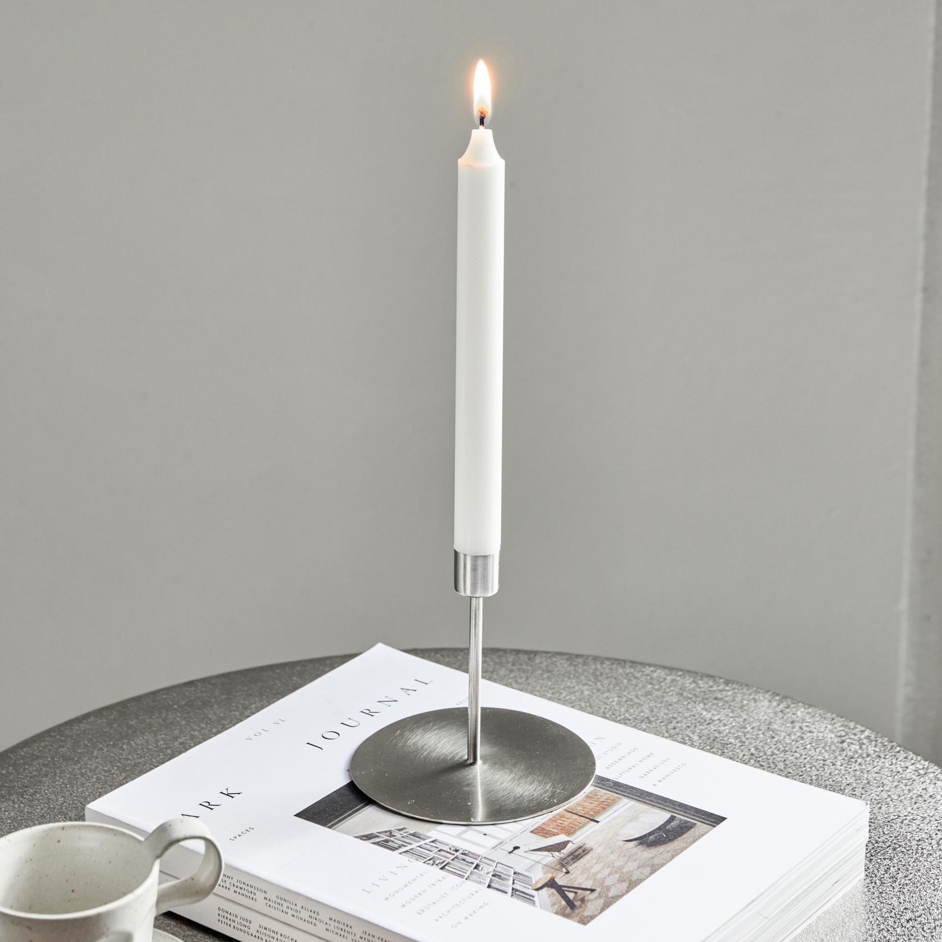 Lysestake Anit Silver H:12