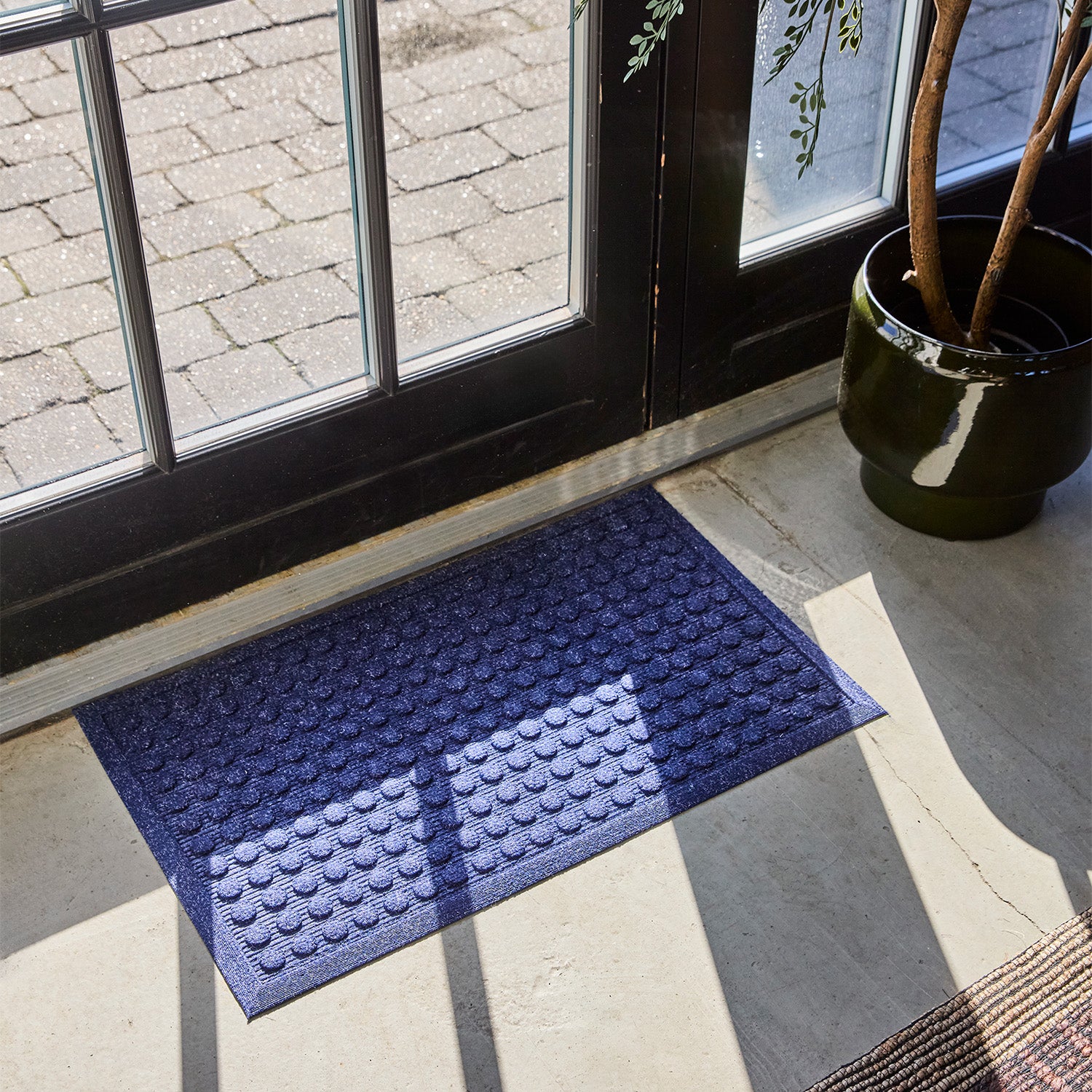 Dørmatte HDEntry Rectangle Blue