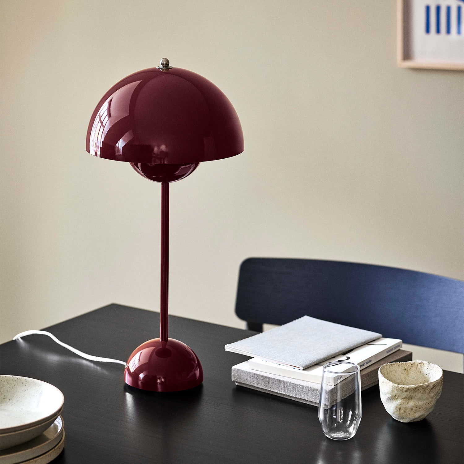 Flowerpot Bordlampe VP3 Dark Plum