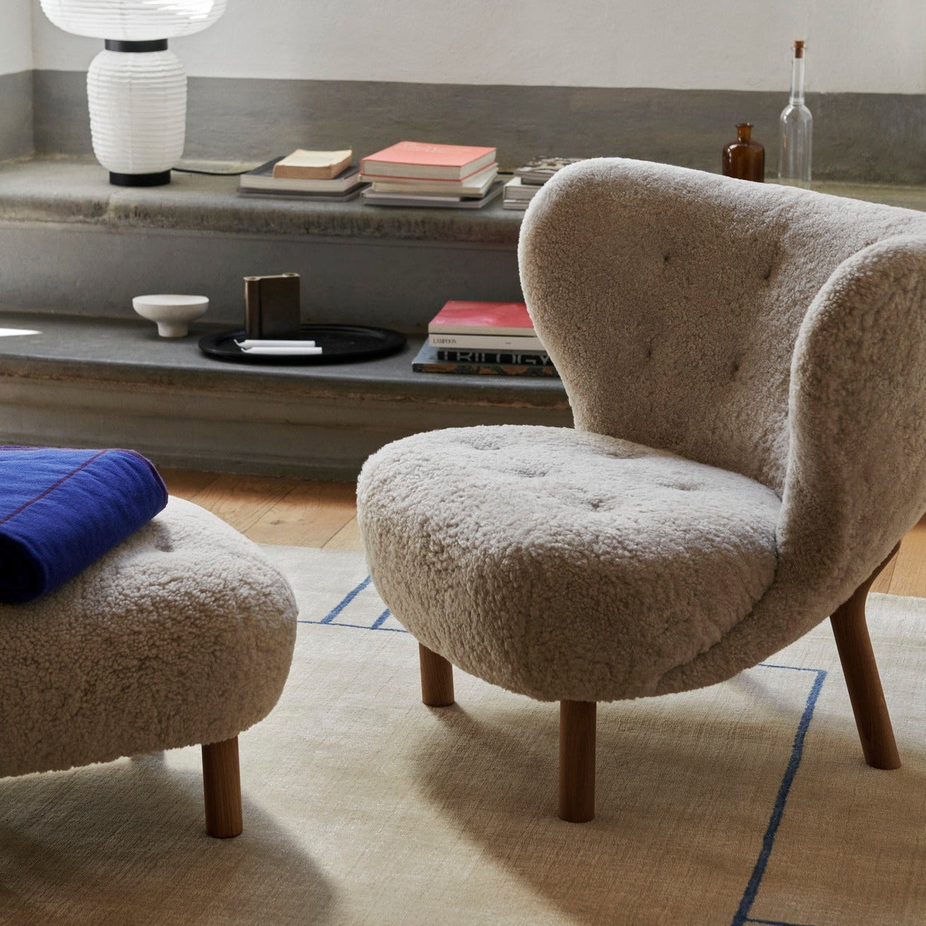 Lille Petra Lenestol VB1 Moonlight/Valnøtt