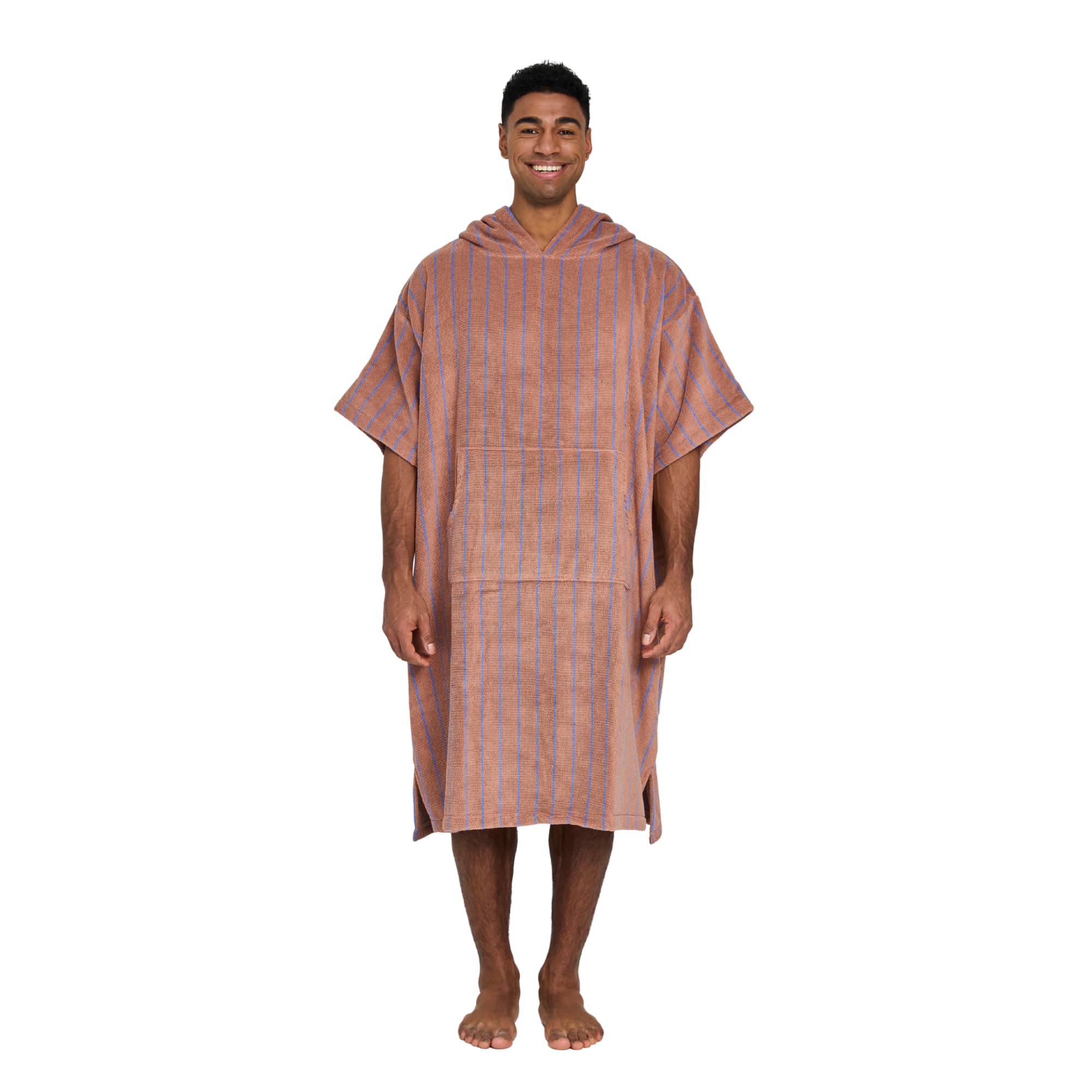 Badeponcho Camel & Ultramarine
