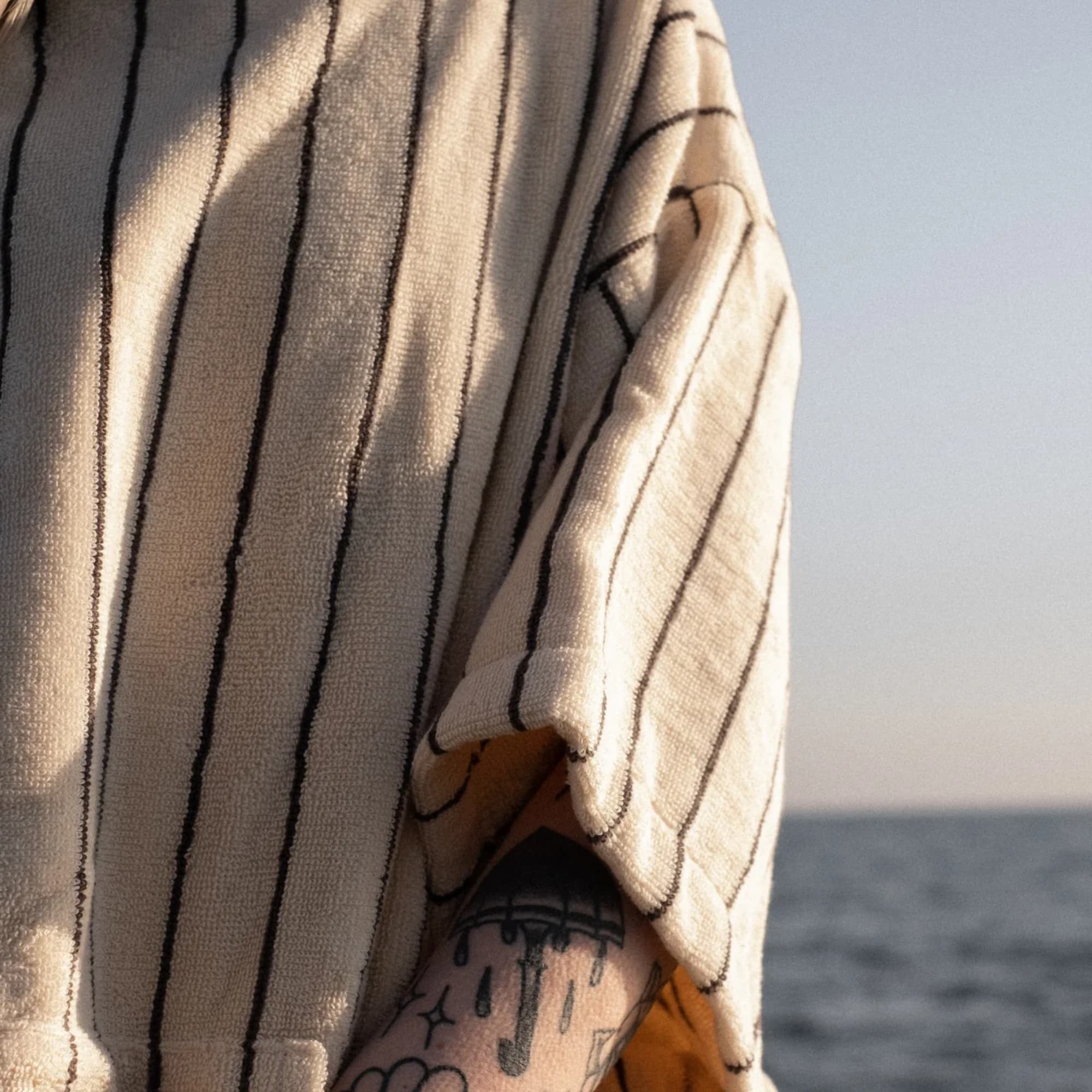 Badehåndkle Poncho Creme & Ink