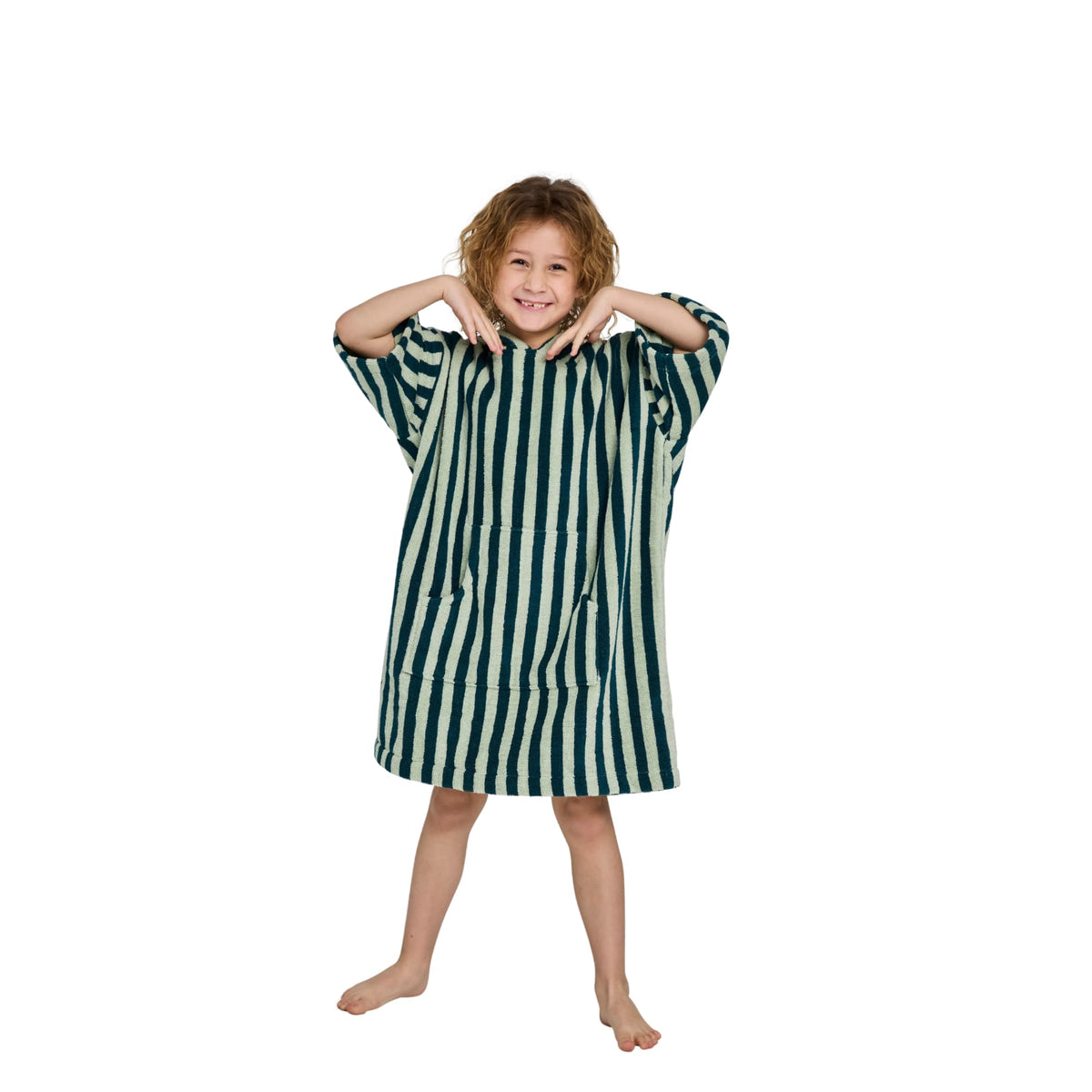 Badeponcho Kids Sea Foam & Deep Teal