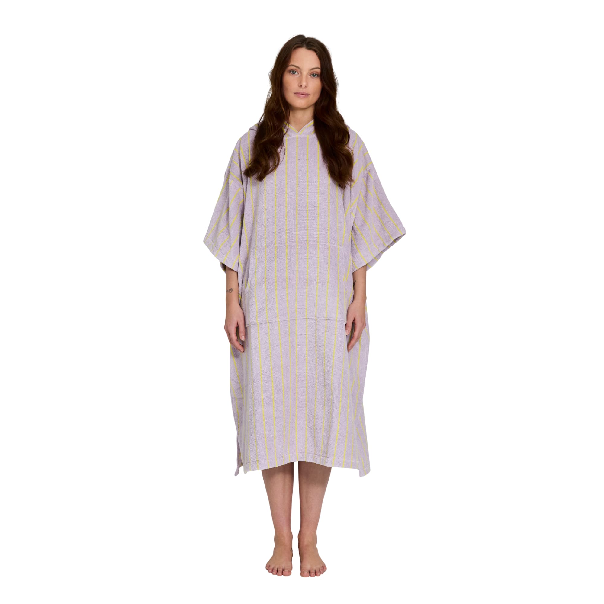 Badeponcho Lilac & Neon Yellow