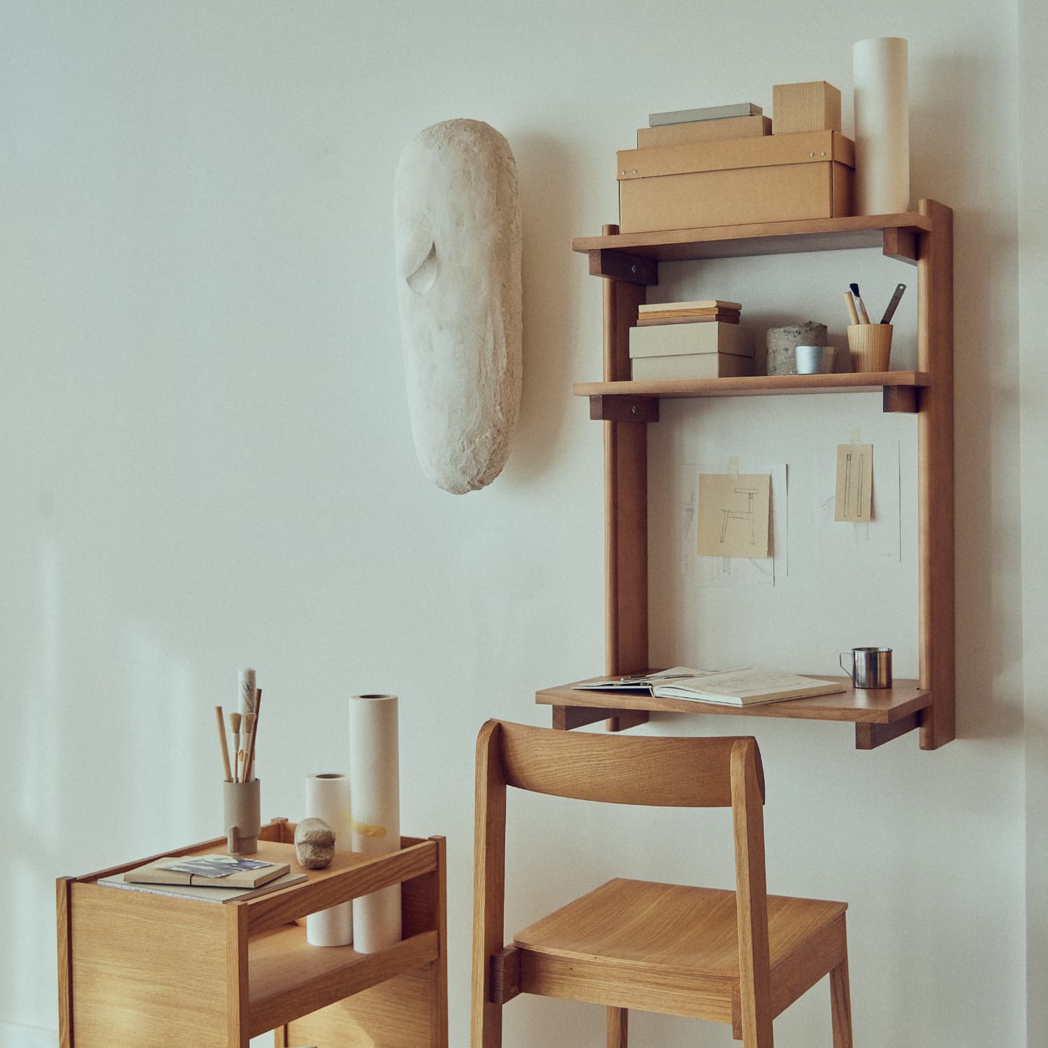 Beam Vegghylle m/skrivebord