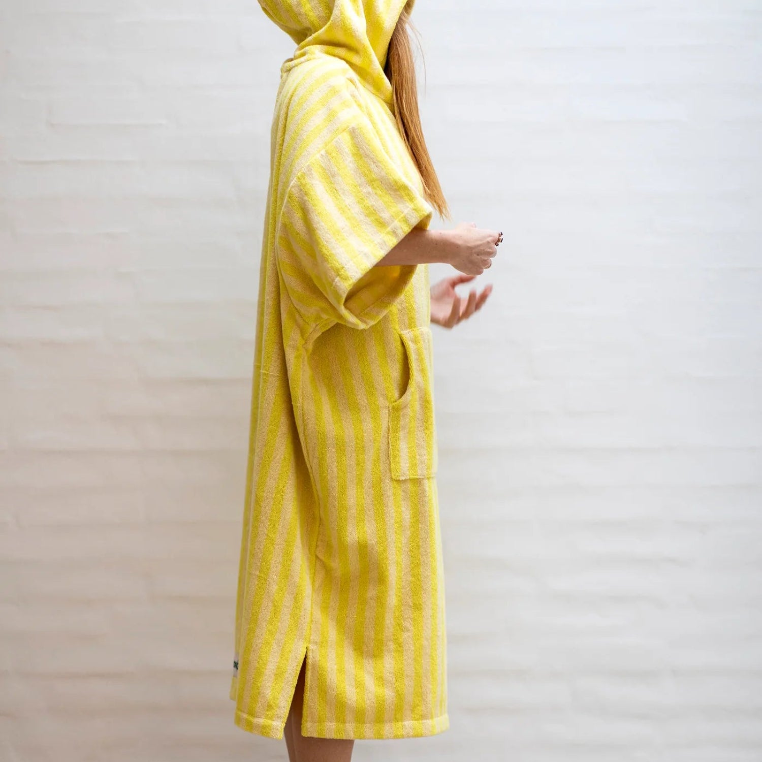 Badeponcho Pristine & Neon Yellow