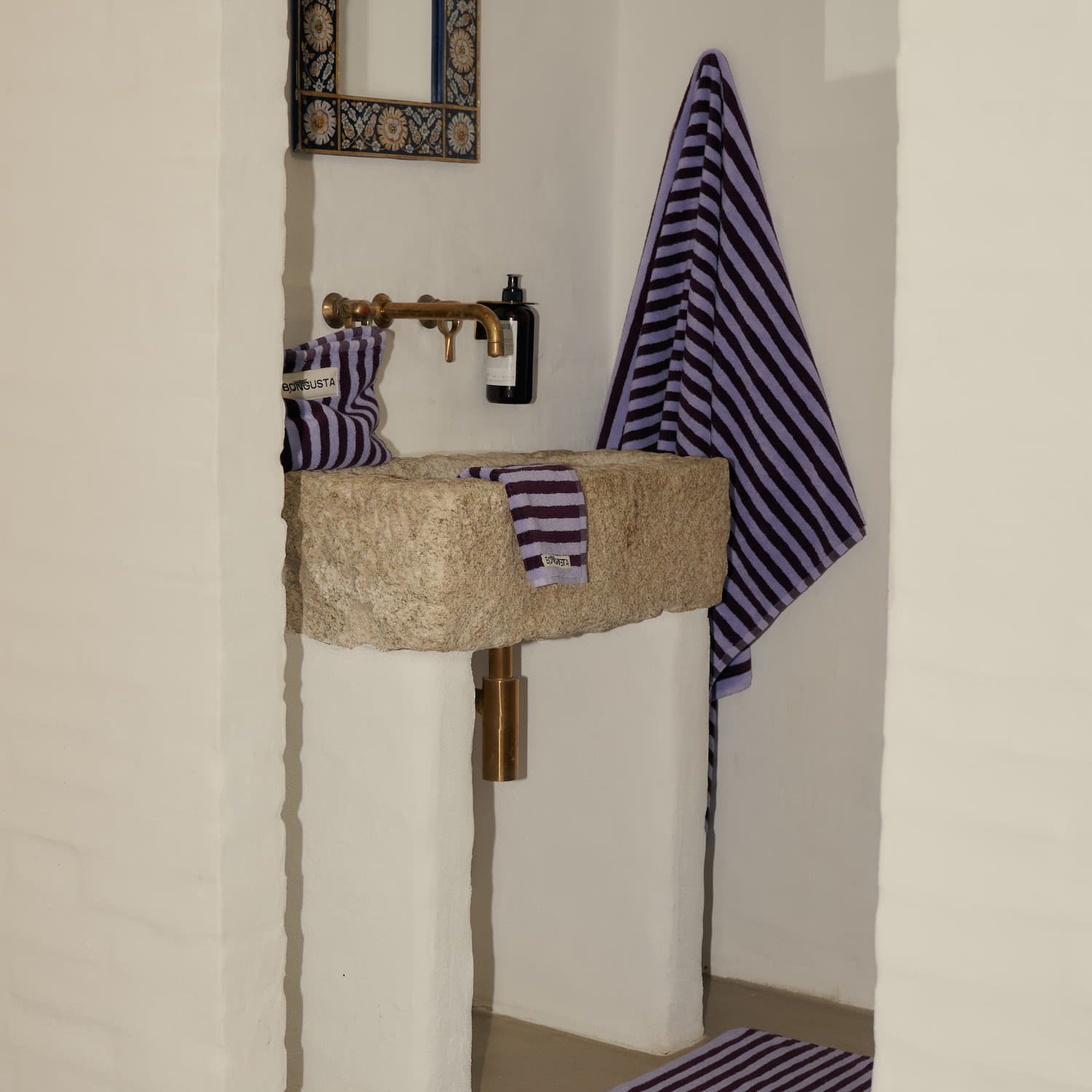 Badehåndkle Wine & Lavender Blue 70x140