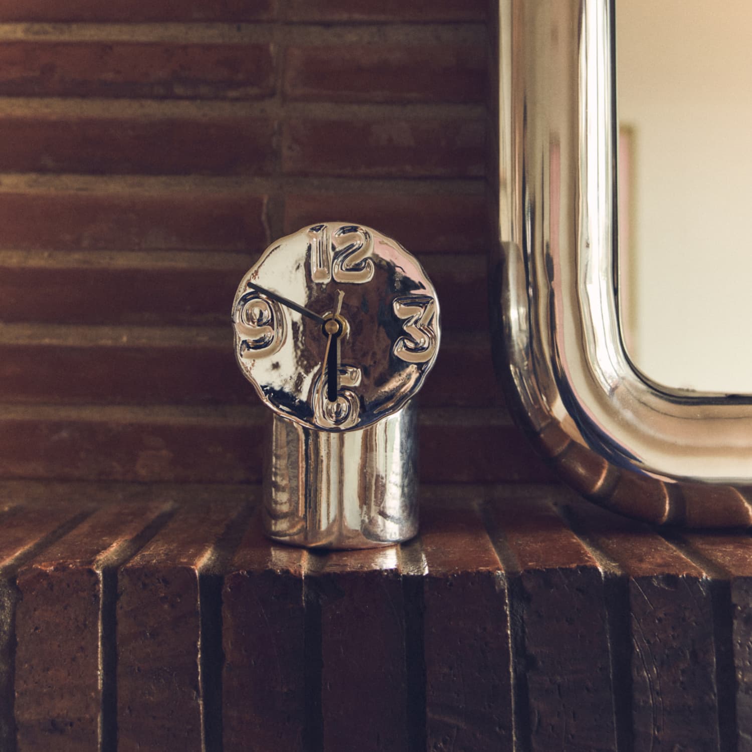 Bordklokke Retro Chrome
