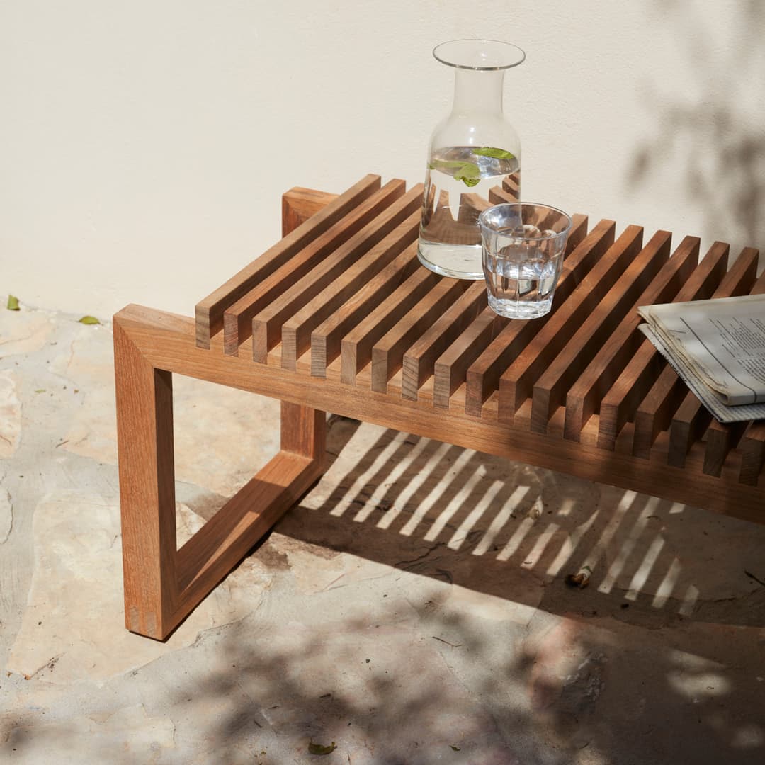 Cutter utendørsbenk Teak 120cm