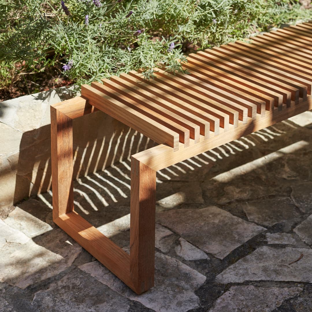 Cutter utendørsbenk Teak 120cm