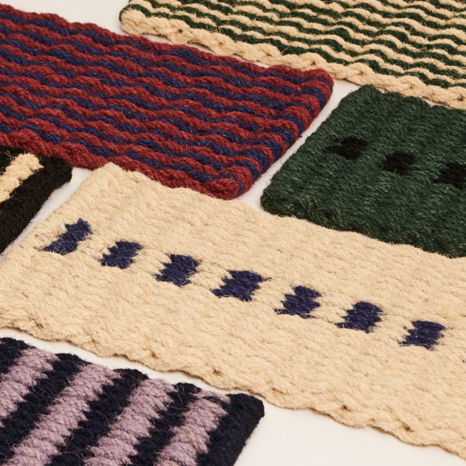 Dørmatte Coco Hvit og Blå 40x80