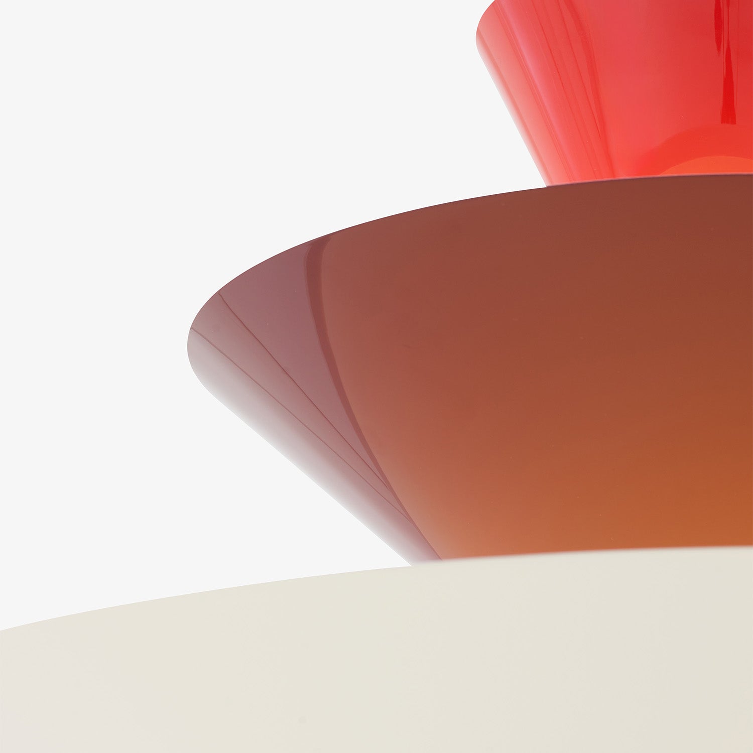 Gio Pendant Vermilion Red, Dark Burgundy & Ecru White LN15 Ø92 cm