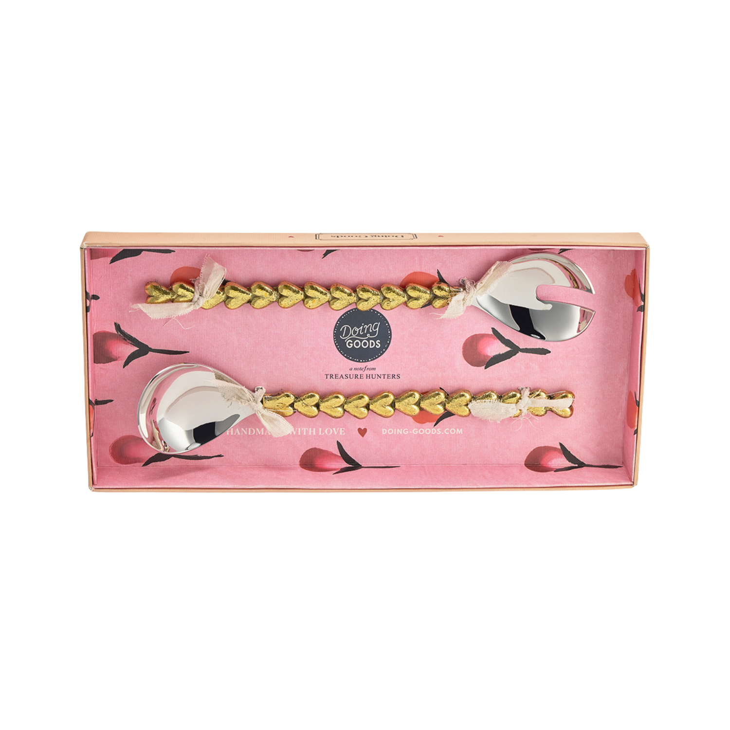 Salatbestikk Holly Heart i gaveeske