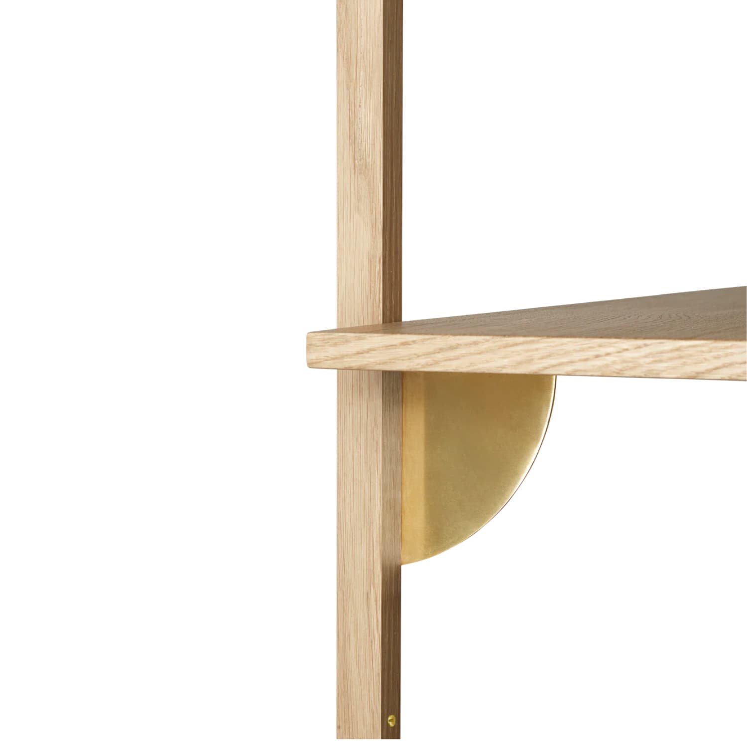 Hylle Sector Eik/Messing L:54