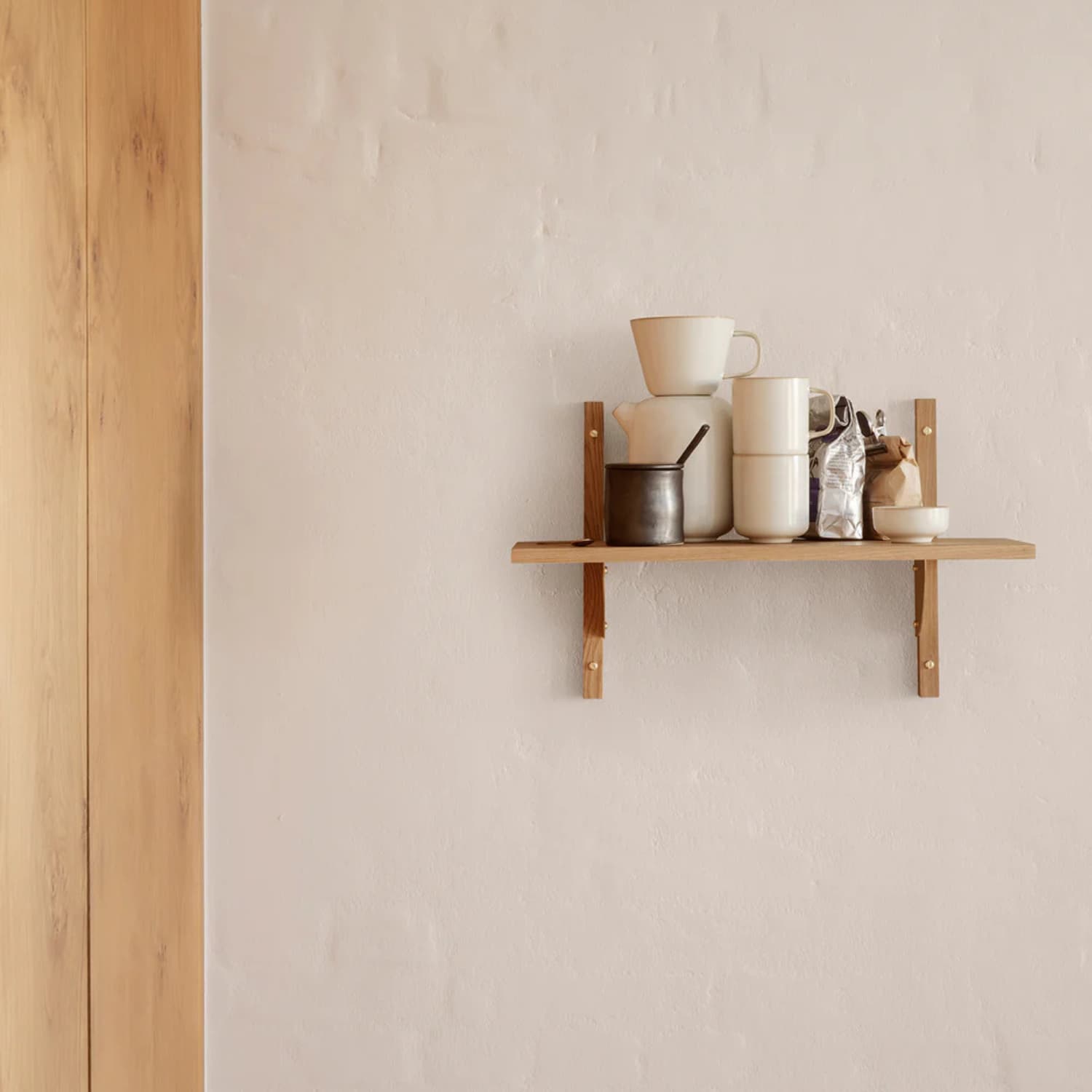 Hylle Sector Eik/Messing L:54