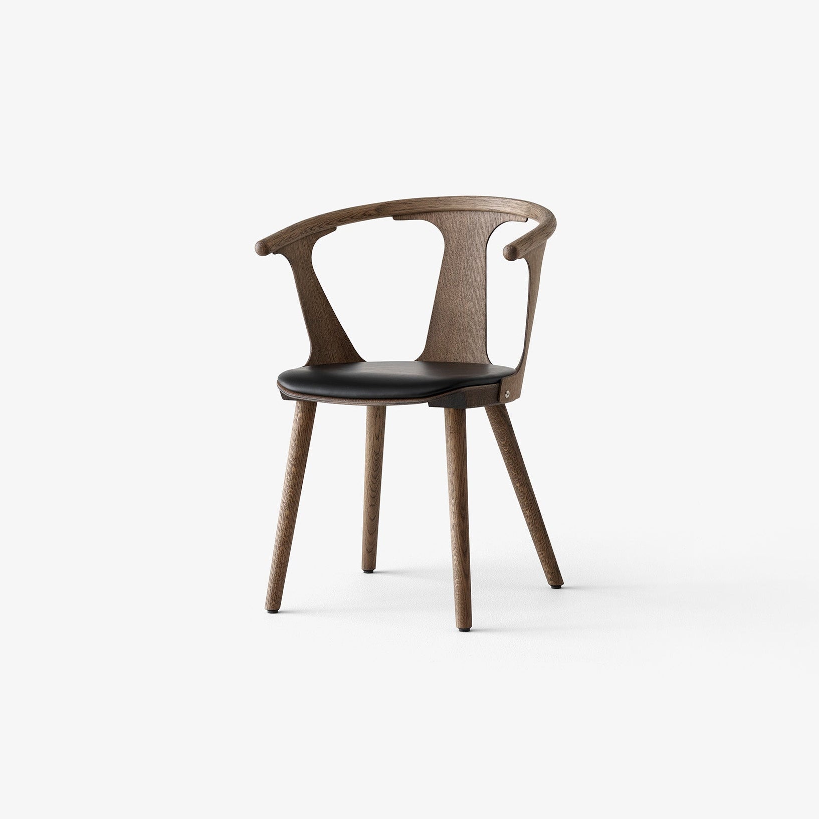 2 stk | In Between Stol SK2 Røkt Eik/Svart Skinn