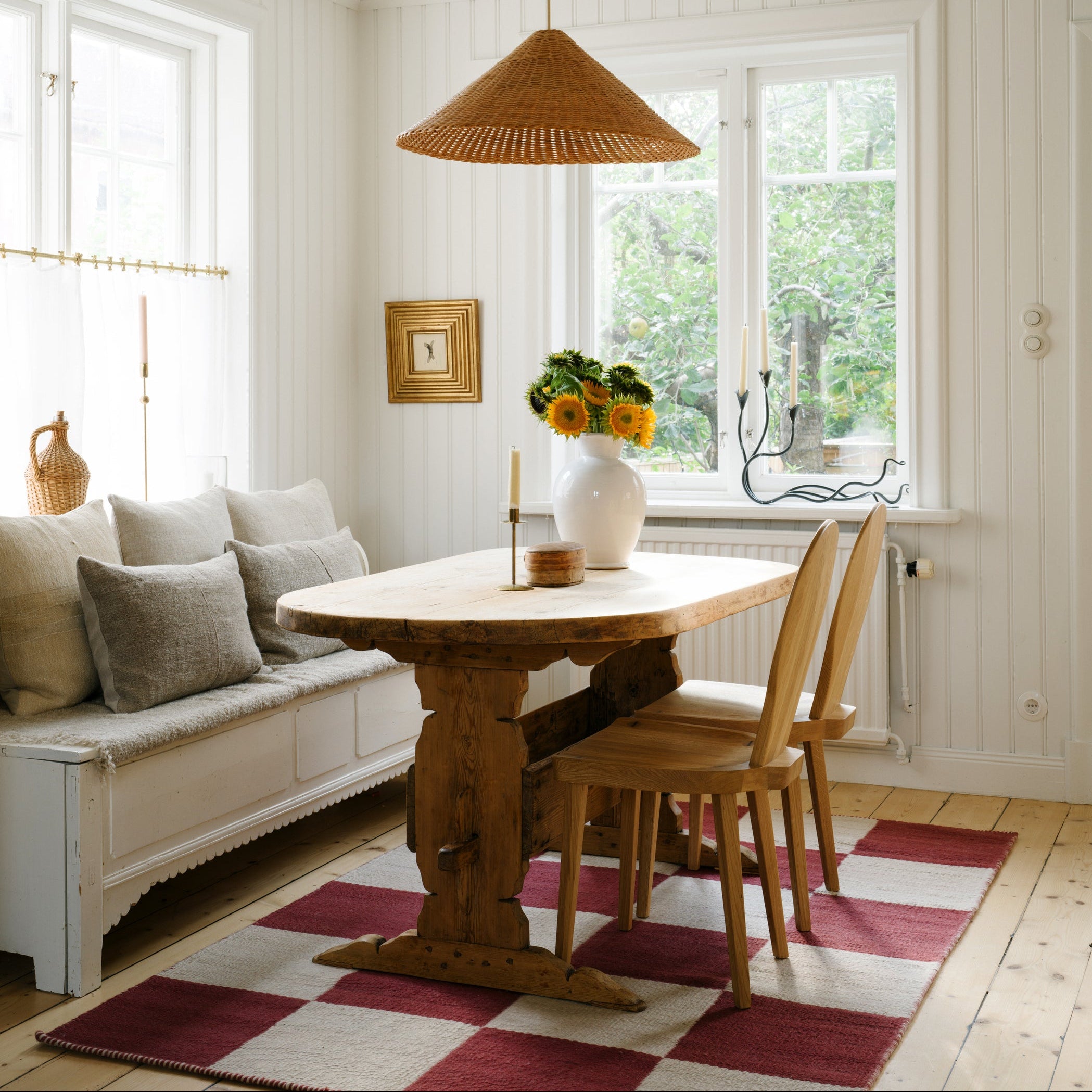 Gulvteppe Chess Burgundy