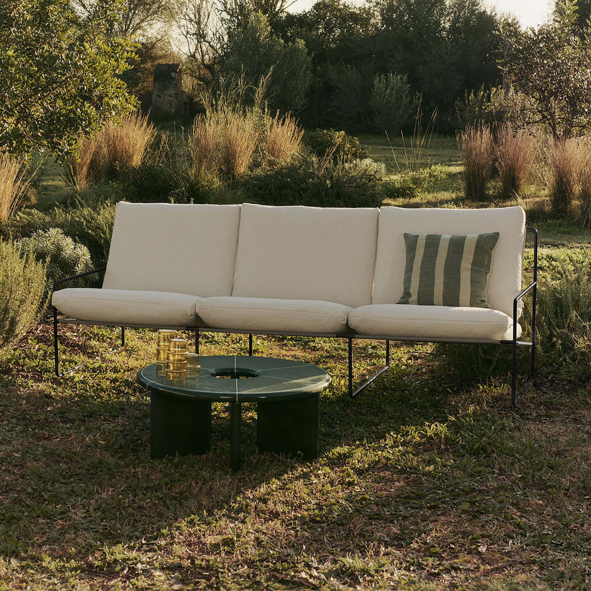 Loungebord Deya Ø80 Dark Green