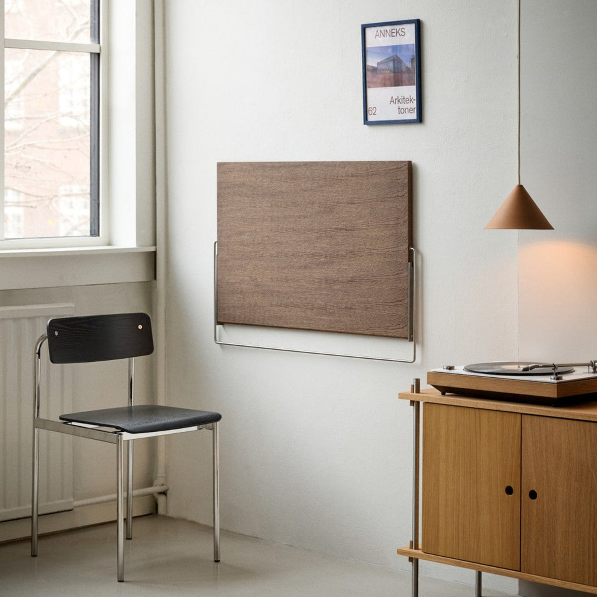 Foldbart Skrivebord Røkt Eik