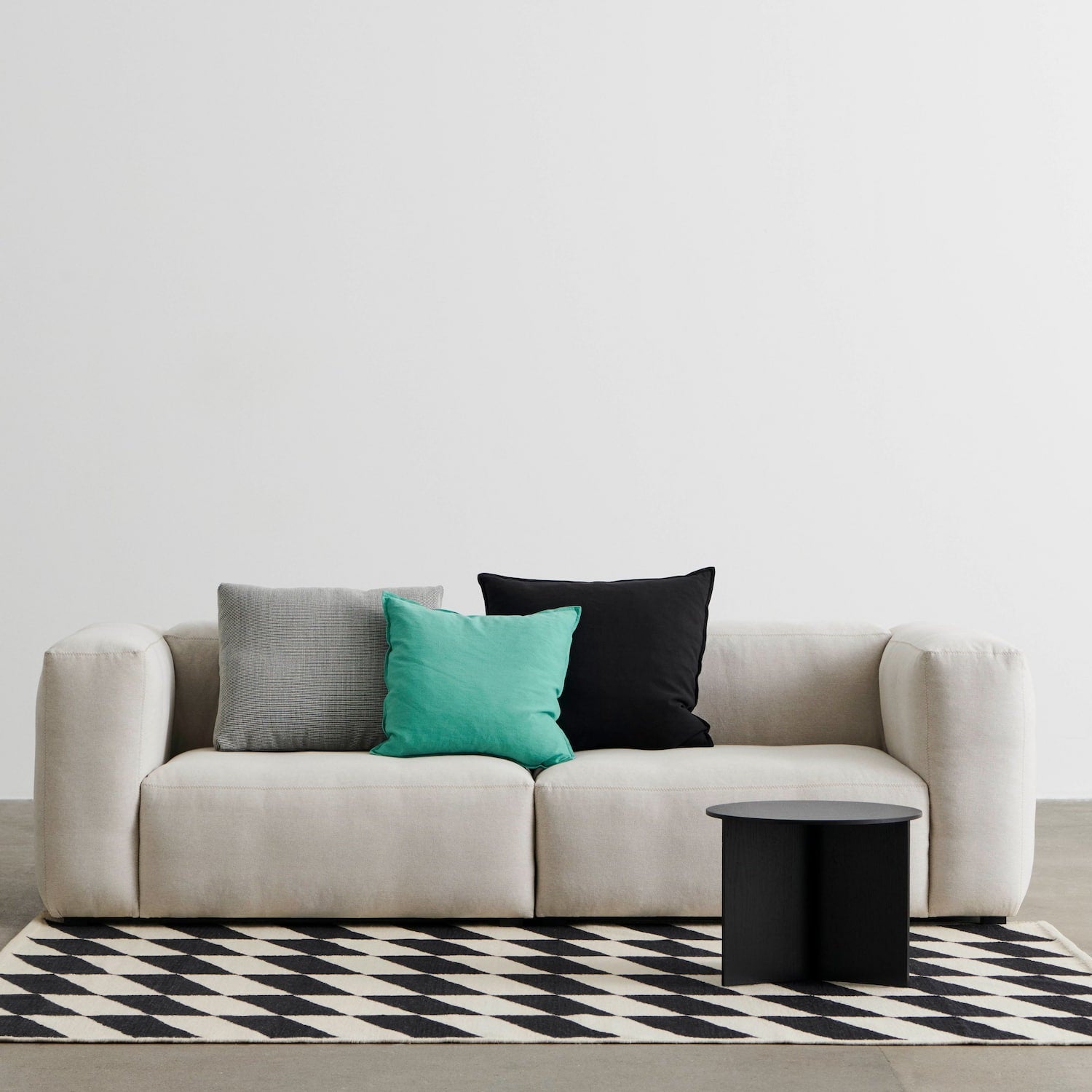 Slit Table Round Svart Steel