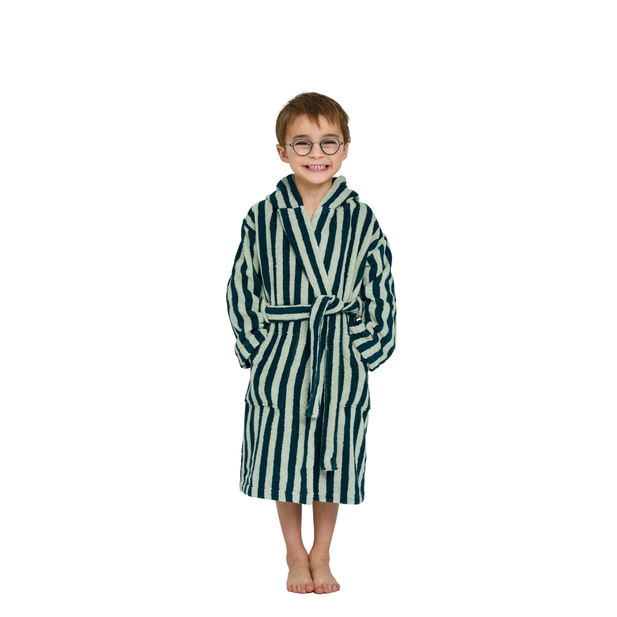 Morgenkåpe Kids Sea Foam & Deep Teal