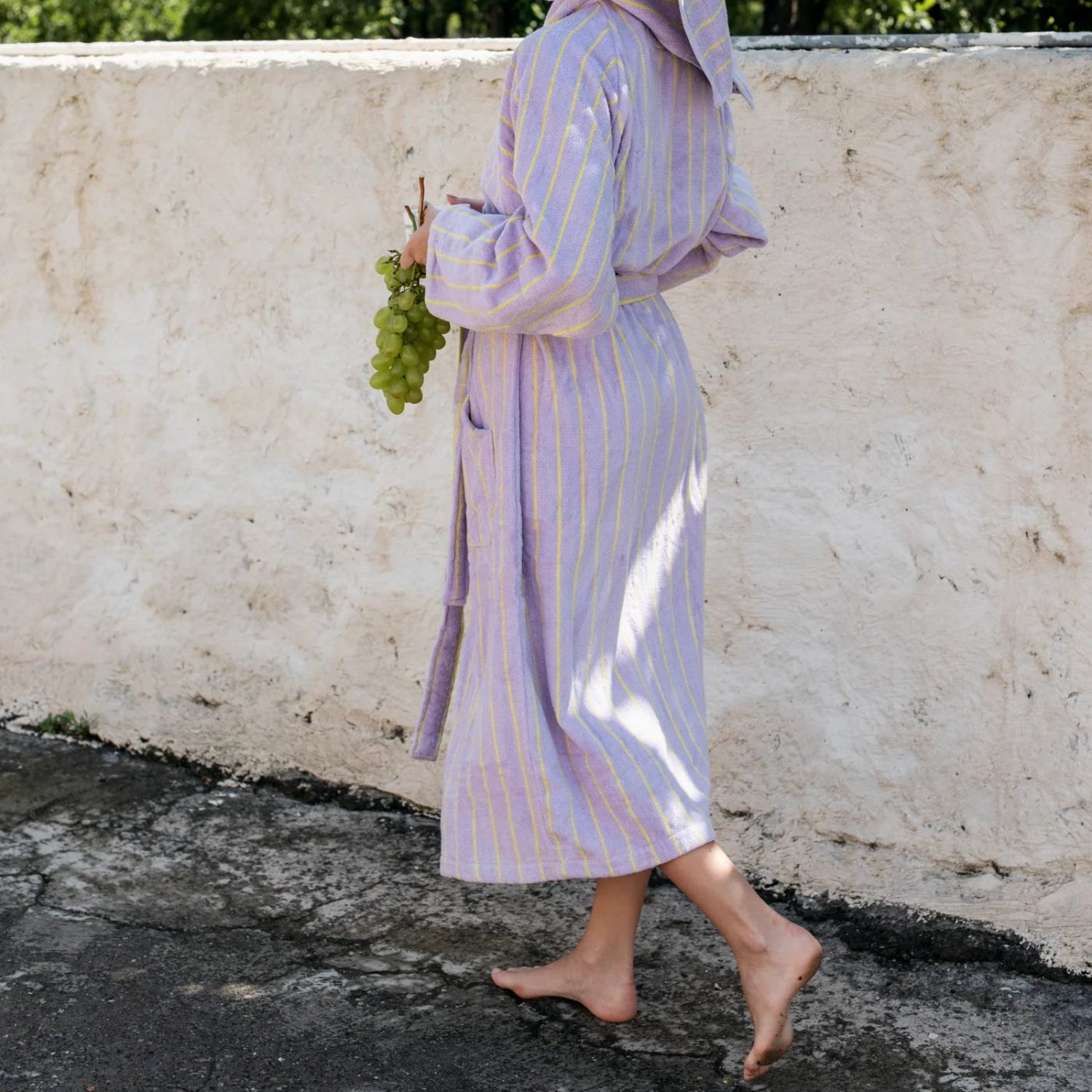Morgenkåpe Lilac & Neon Yellow