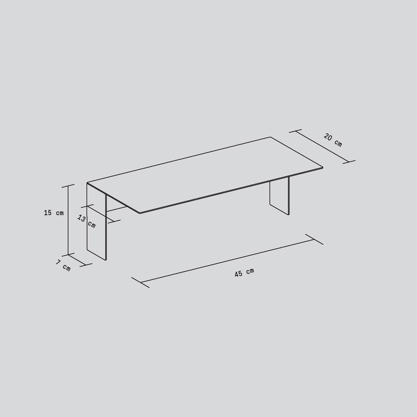 Hylle Pli Floating 45cm