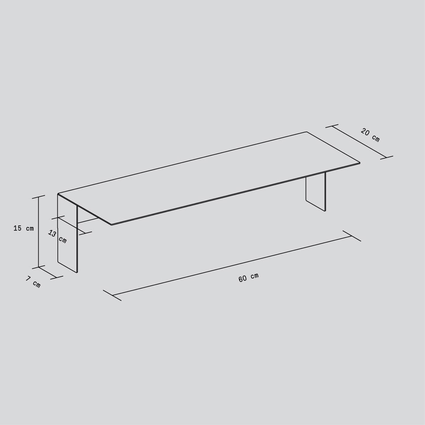 Hylle Pli Floating 60cm
