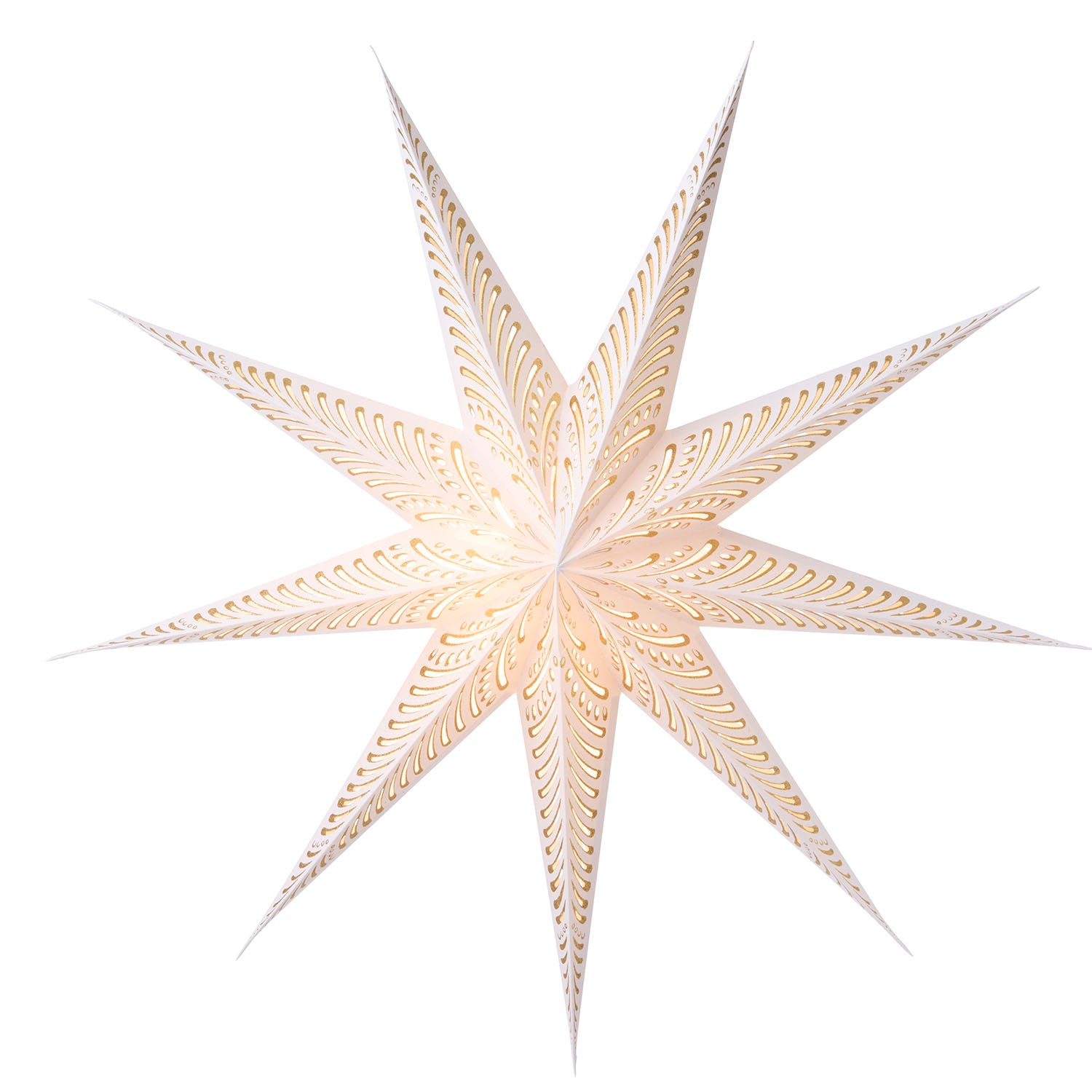 Papirstjerne Starlight White Ø:80